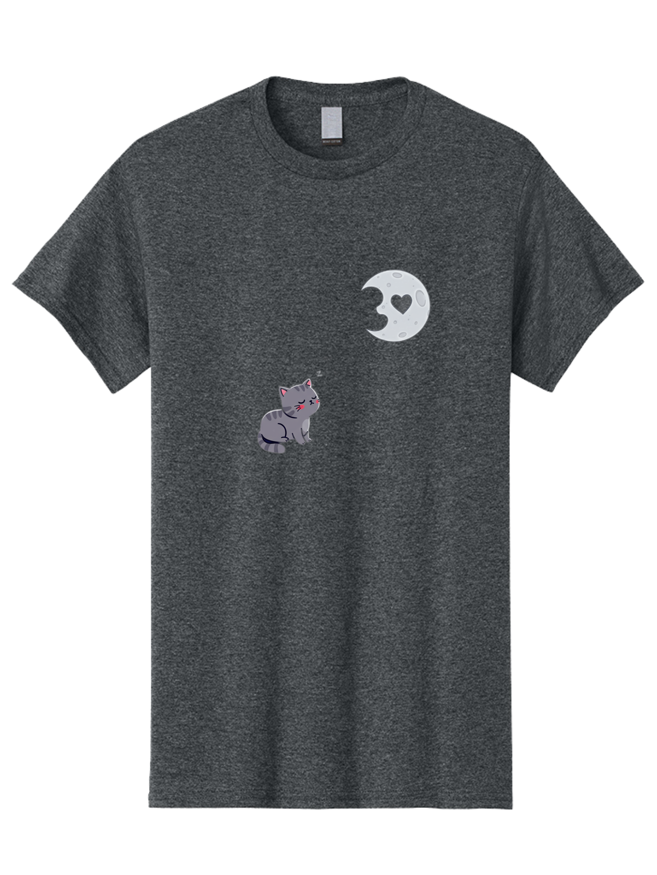 Cat-Gazing-At-Heart-Moon Men'S Graphic Tee, 100% Cotton, Comfortable Casual Summer Wear, Machine Washable, Vintage Camera, Old Camera, Antique Camera, Black Camera, Classic Photography, Photography Equipment, Nostalgic Device, Film Camera, Bai629 1