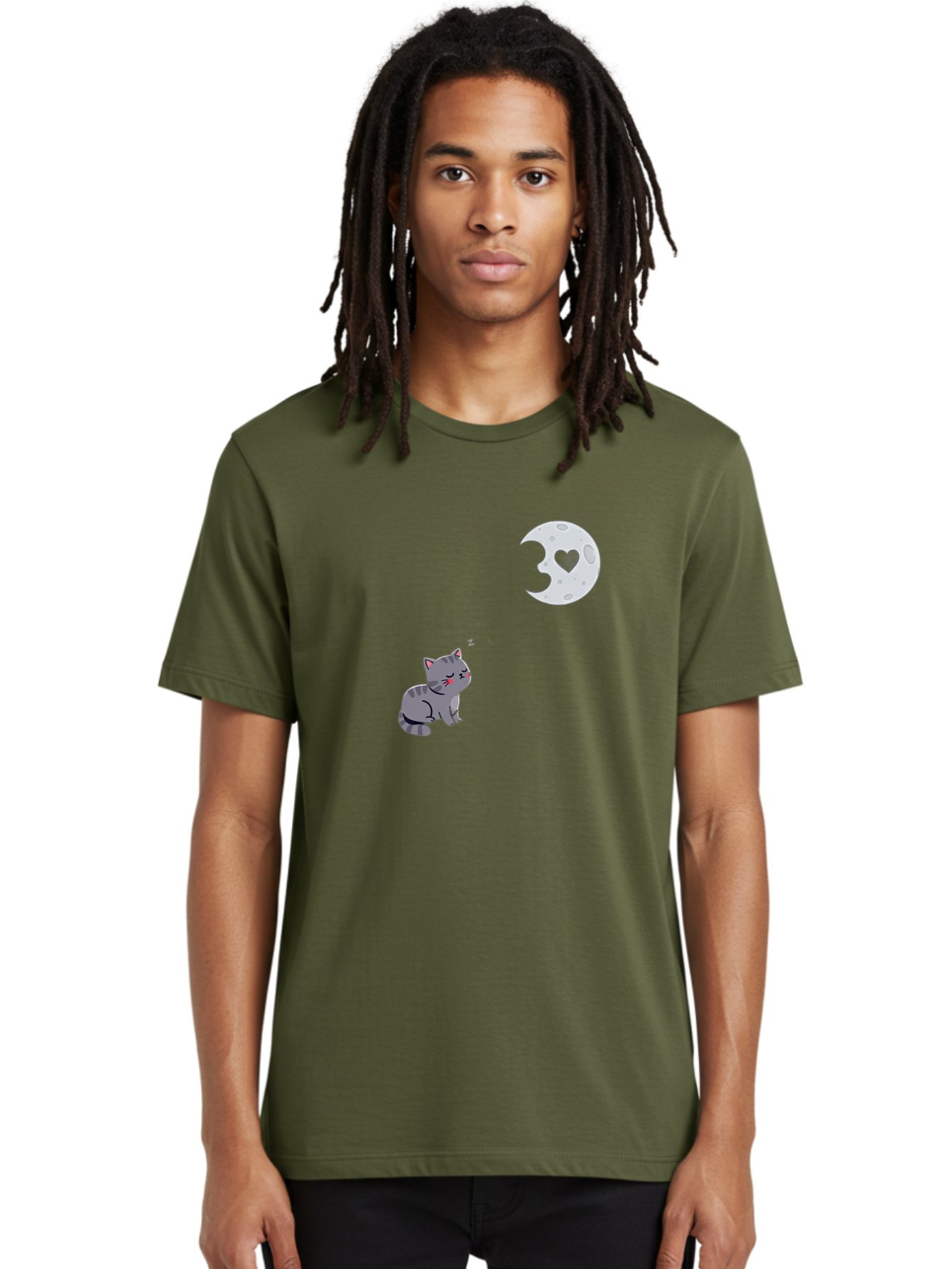 Cat-Gazing-At-Heart-Moon Men'S Graphic Tee, 100% Cotton, Comfortable Casual Summer Wear, Machine Washable, Vintage Camera, Old Camera, Antique Camera, Black Camera, Classic Photography, Photography Equipment, Nostalgic Device, Film Camera, Bai629 28