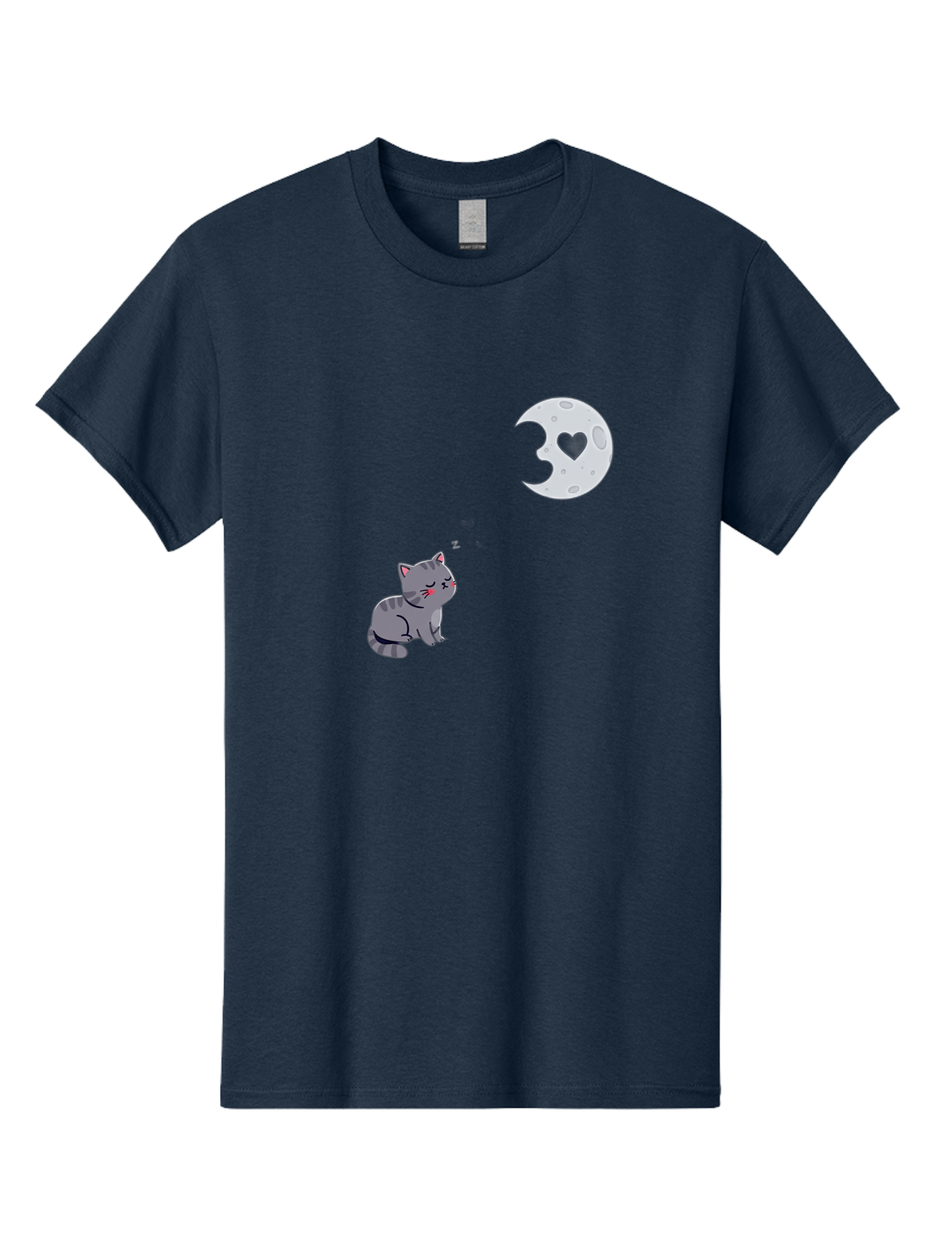 Cat-Gazing-At-Heart-Moon Men'S Graphic Tee, 100% Cotton, Comfortable Casual Summer Wear, Machine Washable, Vintage Camera, Old Camera, Antique Camera, Black Camera, Classic Photography, Photography Equipment, Nostalgic Device, Film Camera, Bai629 7