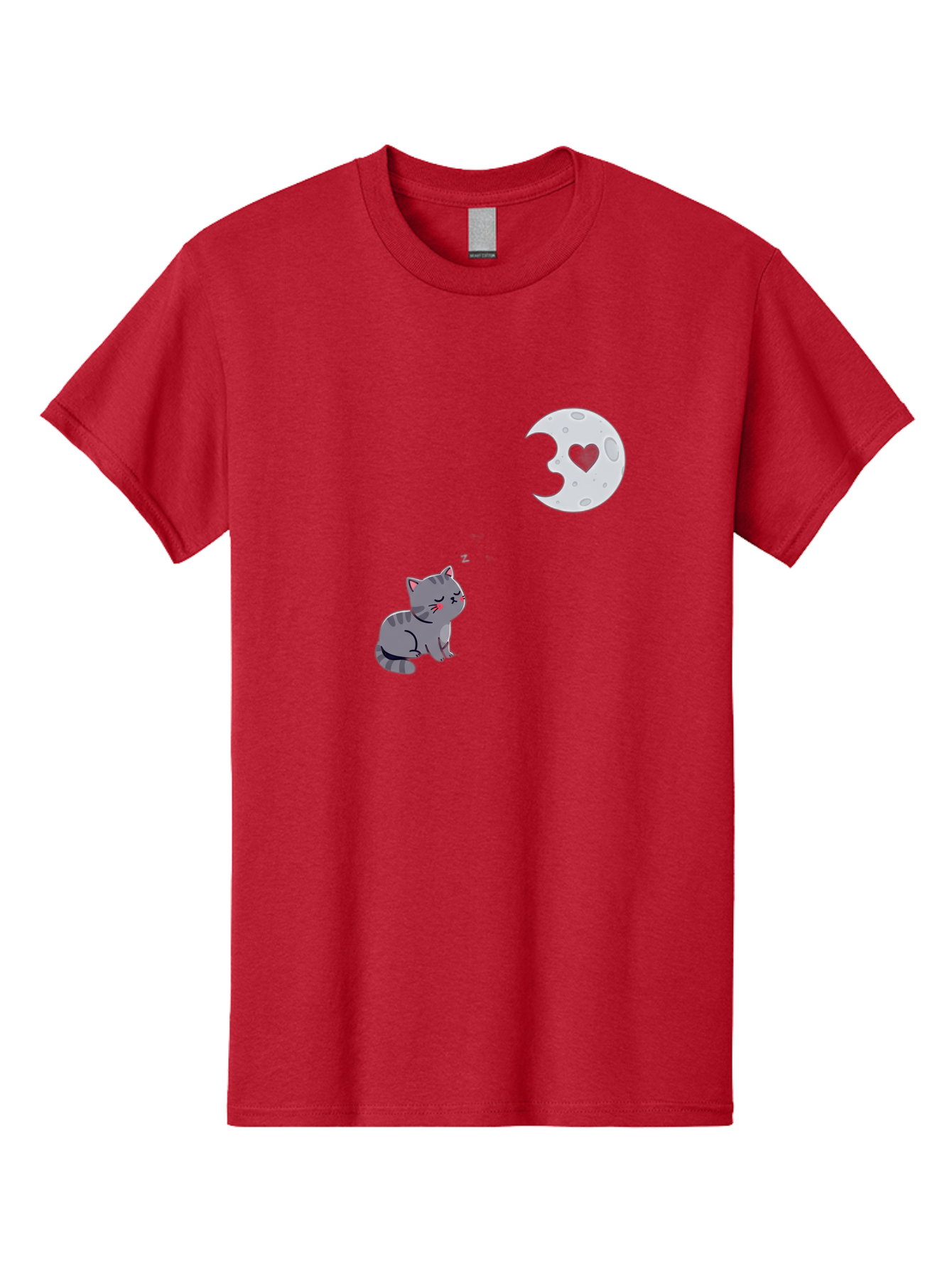 Cat-Gazing-At-Heart-Moon Men'S Graphic Tee, 100% Cotton, Comfortable Casual Summer Wear, Machine Washable, Vintage Camera, Old Camera, Antique Camera, Black Camera, Classic Photography, Photography Equipment, Nostalgic Device, Film Camera, Bai629 6