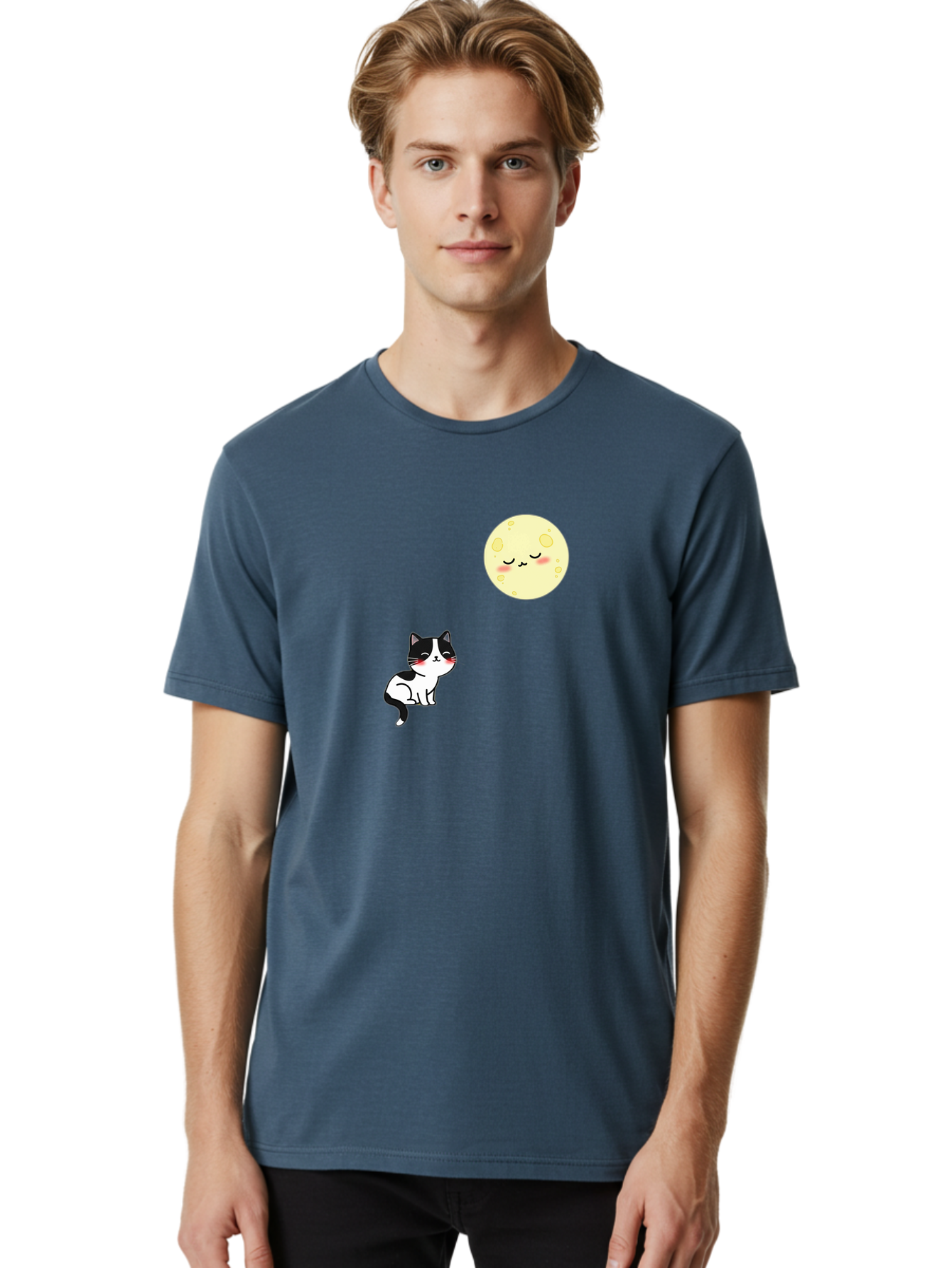 Cat-Gazing-At-Moon Men'S Graphic Tee, 100% Cotton, Comfortable Casual Summer Wear, Machine Washable, Vintage Camera, Old Camera, Antique Camera, Black Camera, Classic Photography, Photography Equipment, Nostalgic Device, Film Camera, Bai630 27