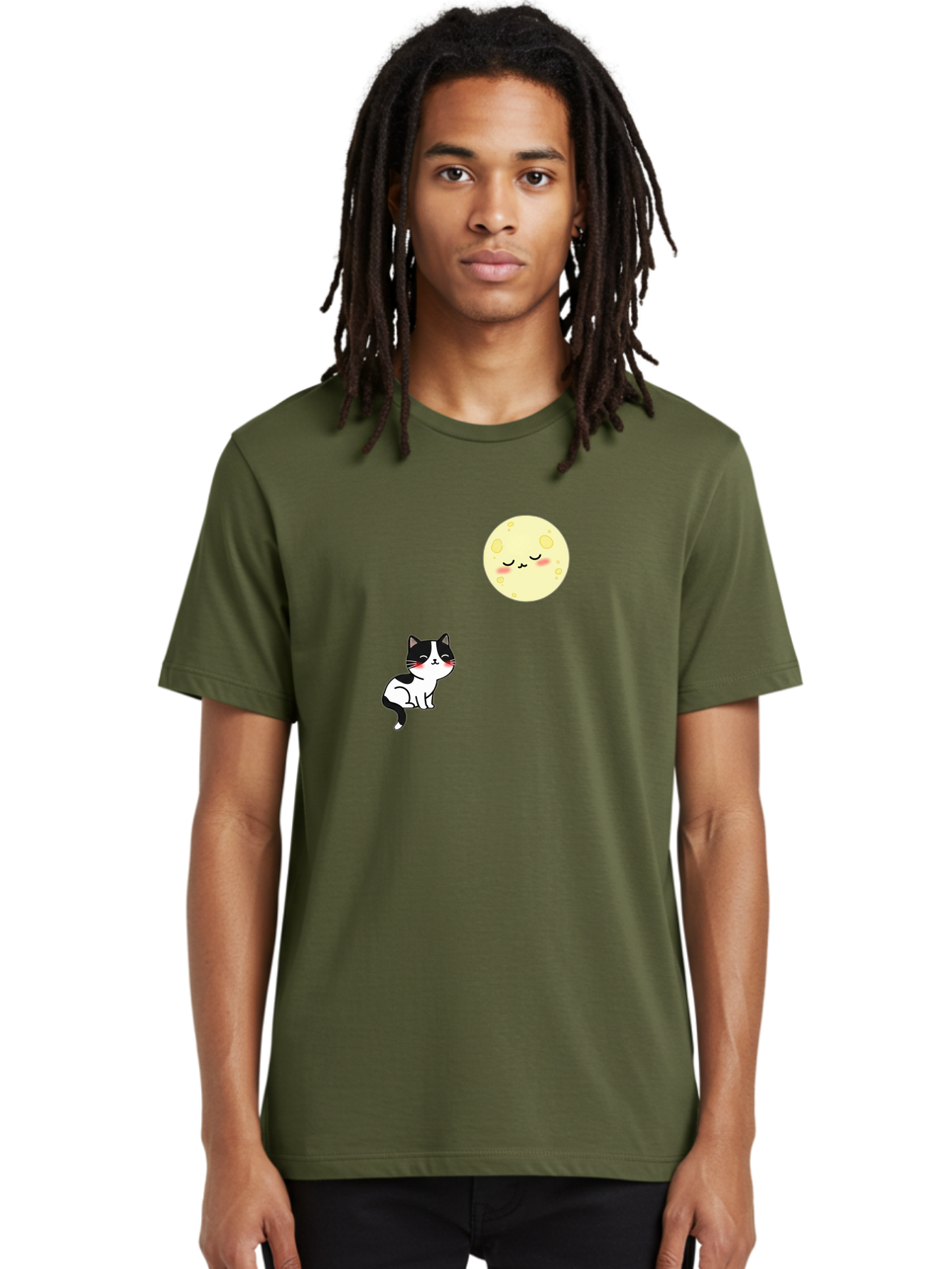 Cat-Gazing-At-Moon Men'S Graphic Tee, 100% Cotton, Comfortable Casual Summer Wear, Machine Washable, Vintage Camera, Old Camera, Antique Camera, Black Camera, Classic Photography, Photography Equipment, Nostalgic Device, Film Camera, Bai630 17