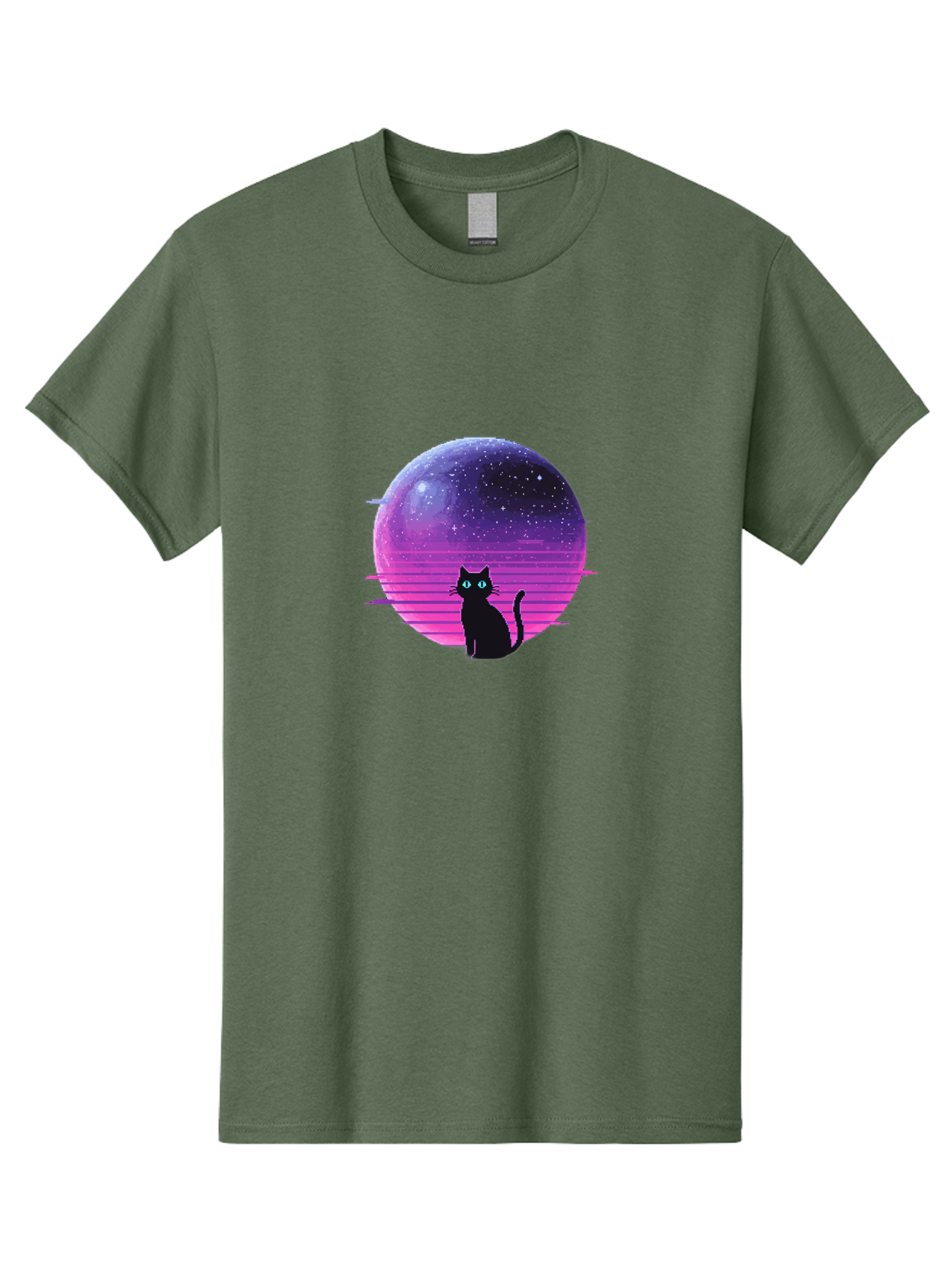 Cat-In-Retro-Sunset Men'S Graphic Tee, 100% Cotton, Comfortable Casual Summer Wear, Machine Washable, Vintage Camera, Old Camera, Antique Camera, Black Camera, Classic Photography, Photography Equipment, Nostalgic Device, Film Camera, Bai631 8