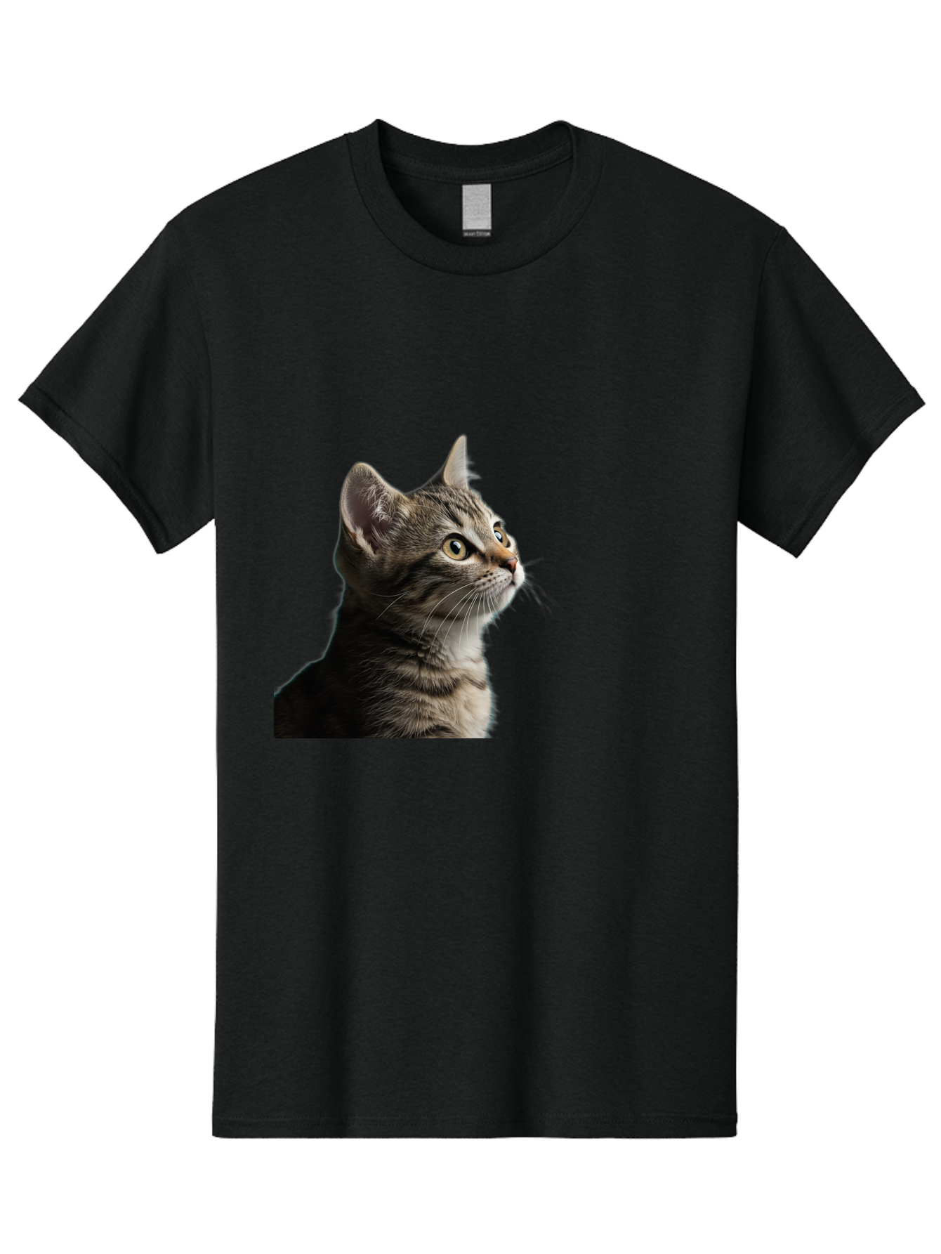 Cat-Looking-Up Men'S Graphic Tee, 100% Cotton, Comfortable Casual Summer Wear, Machine Washable, Vintage Camera, Old Camera, Antique Camera, Black Camera, Classic Photography, Photography Equipment, Nostalgic Device, Film Camera, Camera Art Bai633 1