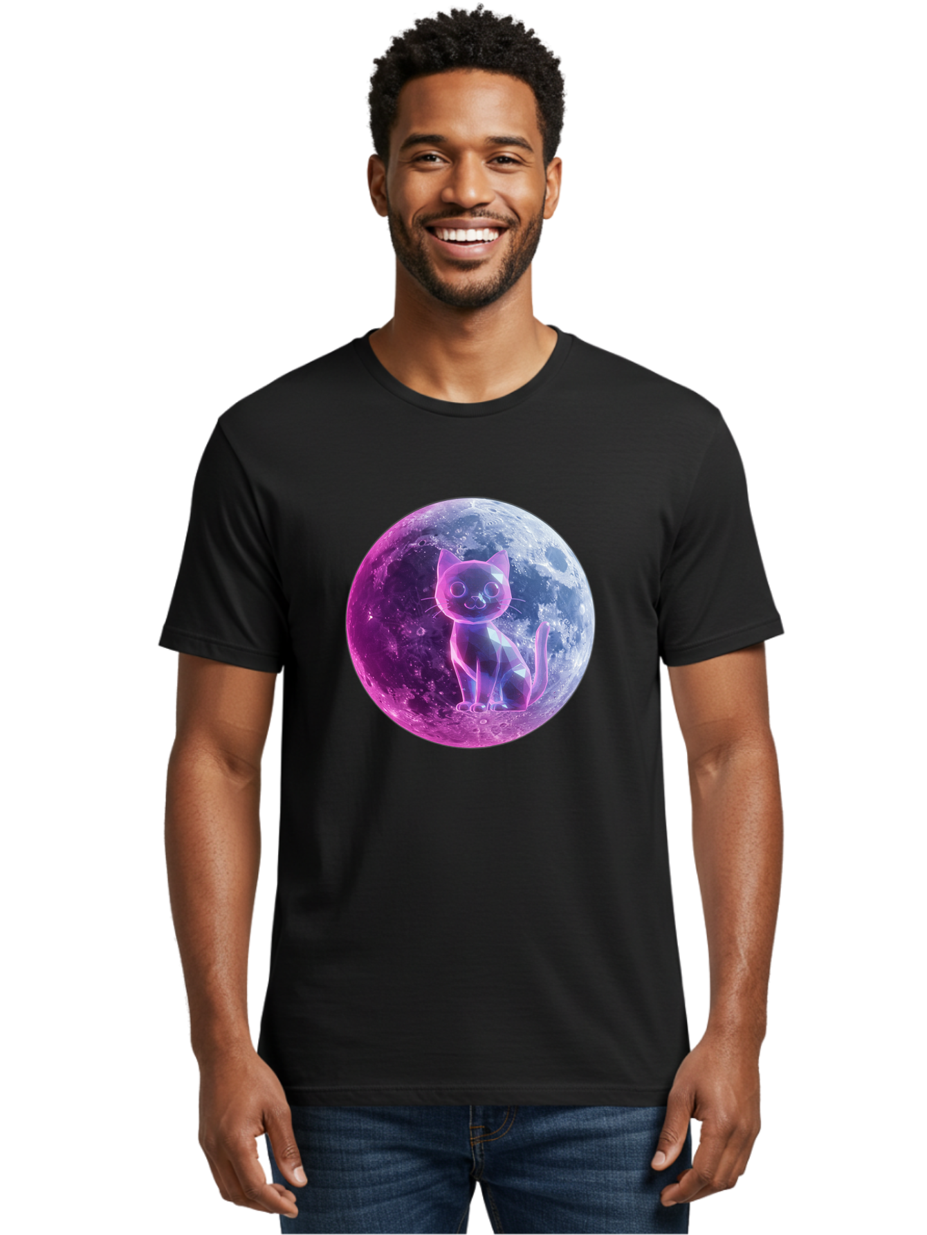 Cat-On-The-Moon-1 Men'S Graphic Tee, 100% Cotton, Comfortable Casual Summer Wear, Machine Washable, Vintage Camera, Old Camera, Antique Camera, Black Camera, Classic Photography, Photography Equipment, Nostalgic Device, Film Camera, Camera Art Bai638 30