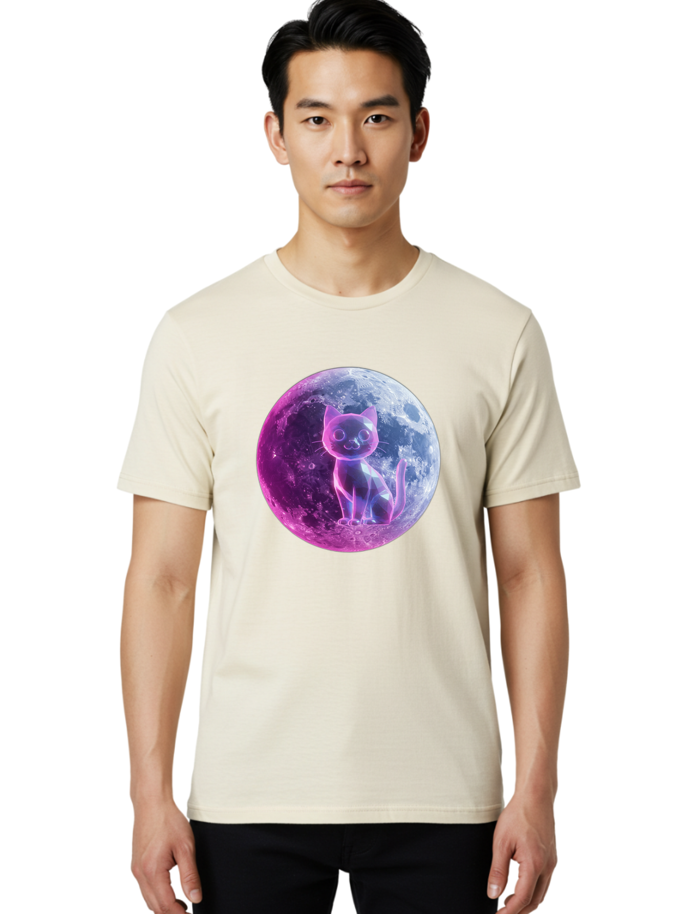 Cat-On-The-Moon-1 Men'S Graphic Tee, 100% Cotton, Comfortable Casual Summer Wear, Machine Washable, Vintage Camera, Old Camera, Antique Camera, Black Camera, Classic Photography, Photography Equipment, Nostalgic Device, Film Camera, Camera Art Bai638 16