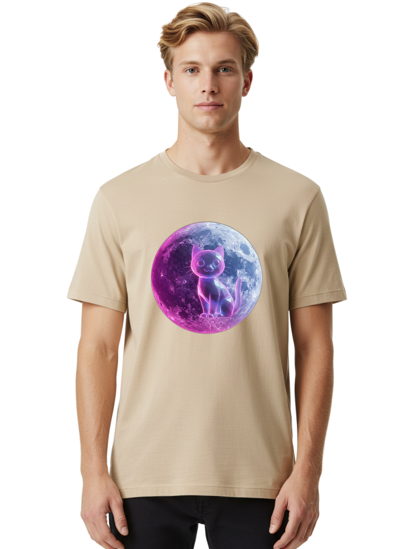 Cat-On-The-Moon-1 Men'S Graphic Tee, 100% Cotton, Comfortable Casual Summer Wear, Machine Washable, Vintage Camera, Old Camera, Antique Camera, Black Camera, Classic Photography, Photography Equipment, Nostalgic Device, Film Camera, Camera Art Bai638 27