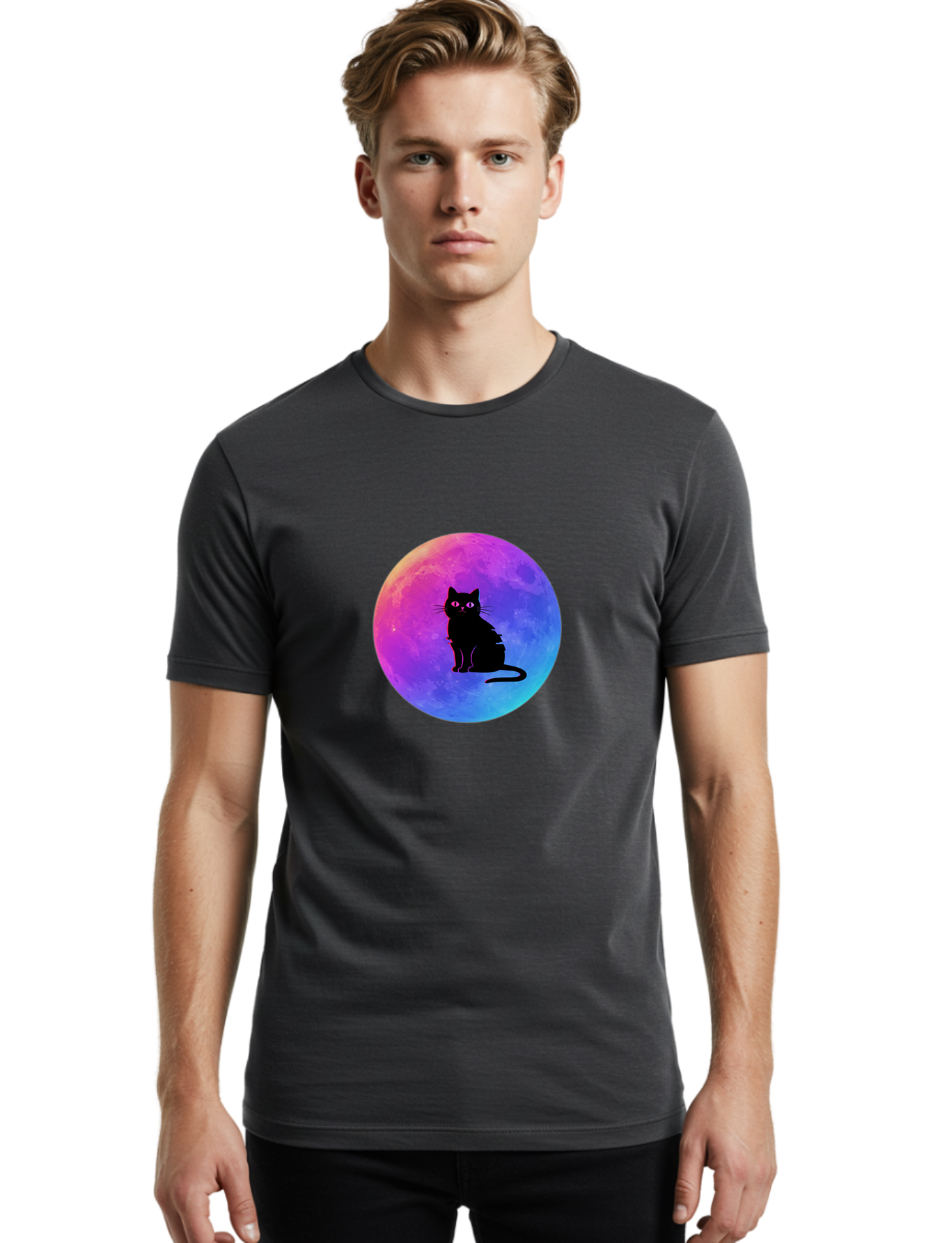 Cat-On-The-Moon Men'S Graphic Tee, 100% Cotton, Comfortable Casual Summer Wear, Machine Washable, Vintage Camera, Old Camera, Antique Camera, Black Camera, Classic Photography, Photography Equipment, Nostalgic Device, Film Camera, Camera Art Bai639 20