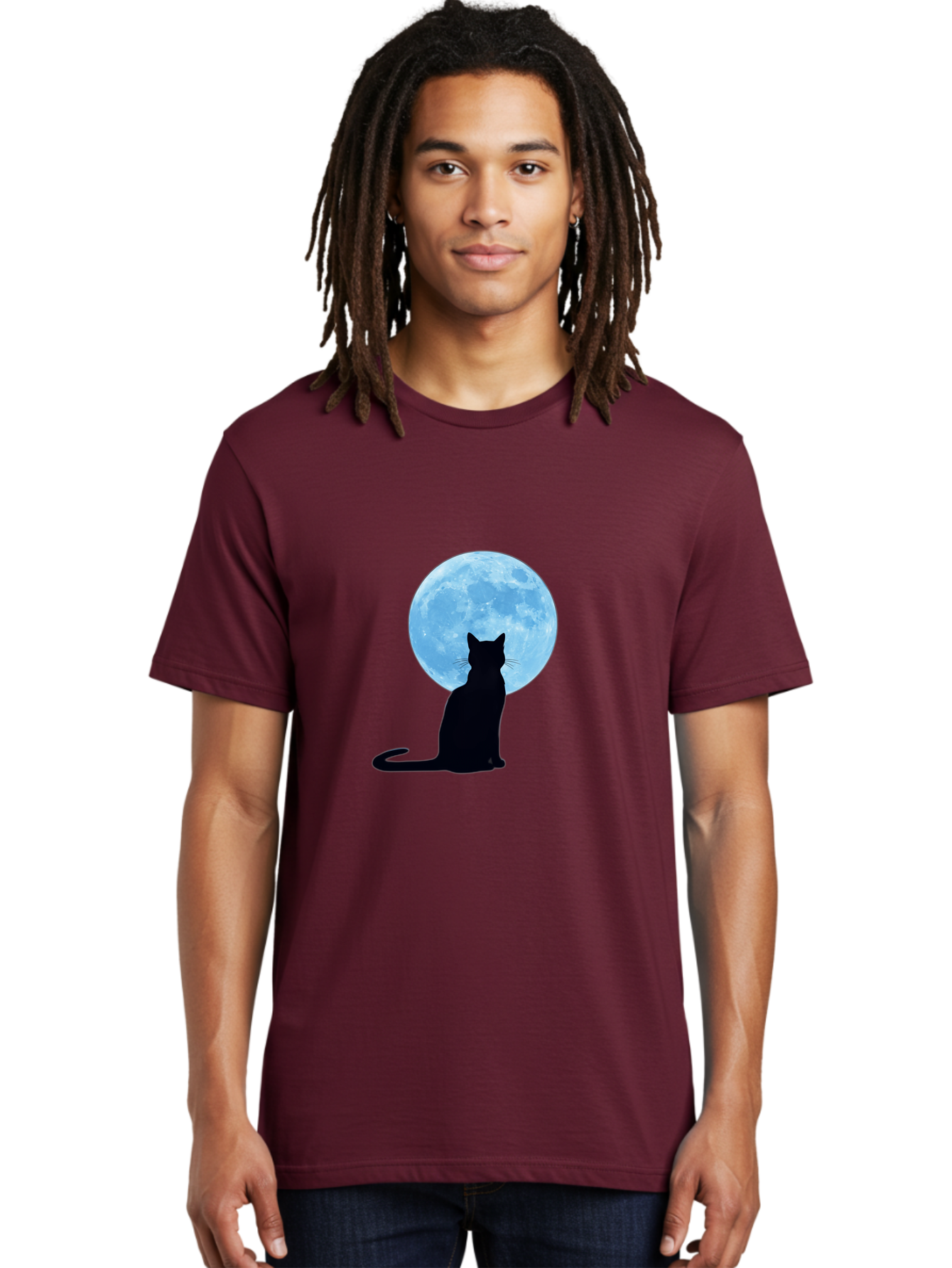 Cat-Silhouette-Full-Moon Men'S Graphic Tee, 100% Cotton, Comfortable Casual Summer Wear, Machine Washable, Vintage Camera, Old Camera, Antique Camera, Black Camera, Classic Photography, Photography Equipment, Nostalgic Device, Film Camera, Bai640 21