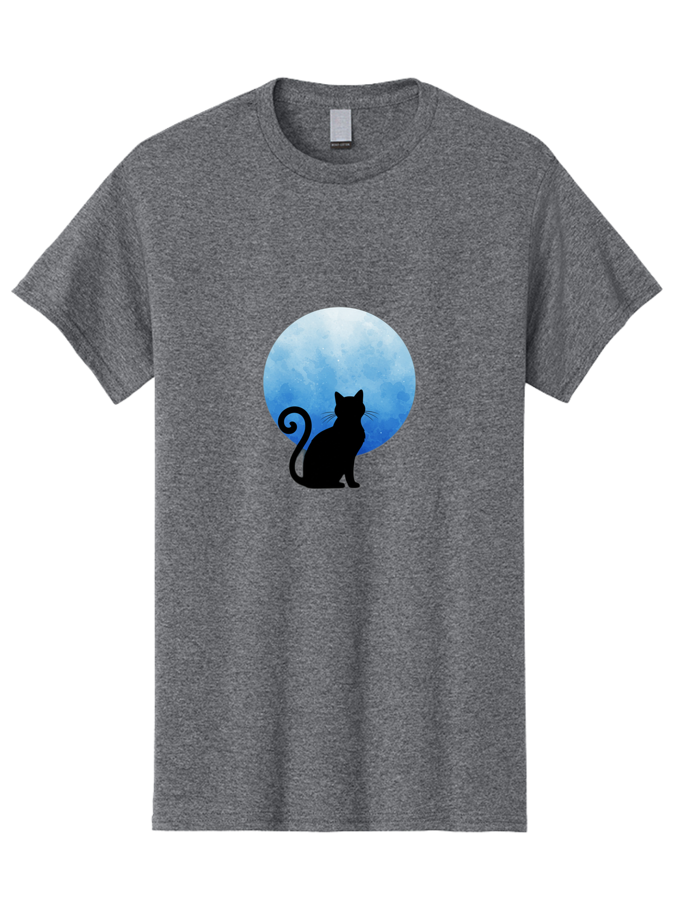 Cat-Silhouette-Moon-1 Men'S Graphic Tee, 100% Cotton, Comfortable Casual Summer Wear, Machine Washable, Vintage Camera, Old Camera, Antique Camera, Black Camera, Classic Photography, Photography Equipment, Nostalgic Device, Film Camera, Bai641 4