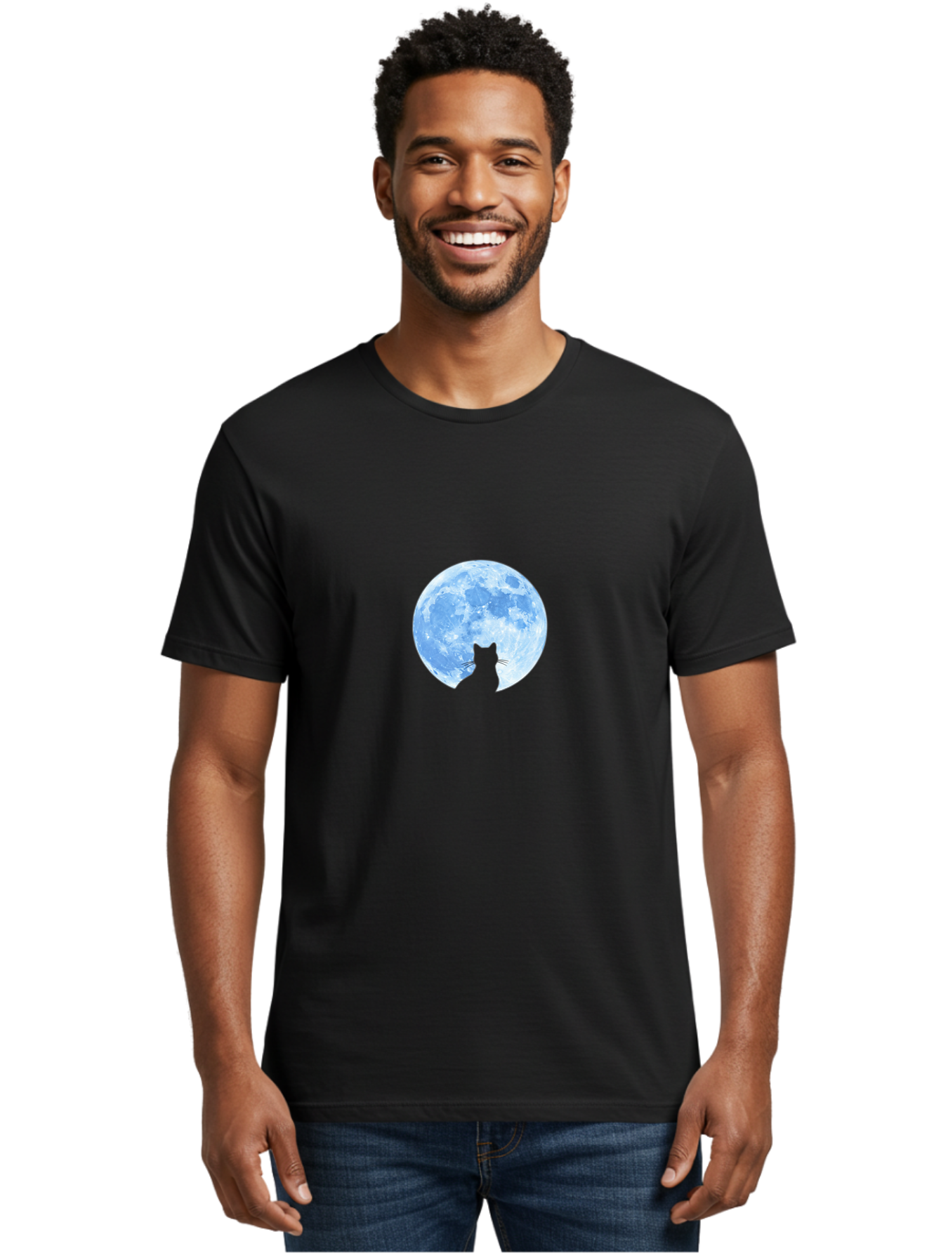 Cat-Silhouette-Moon-2 Men'S Graphic Tee, 100% Cotton, Comfortable Casual Summer Wear, Machine Washable, Vintage Camera, Old Camera, Antique Camera, Black Camera, Classic Photography, Photography Equipment, Nostalgic Device, Film Camera, Bai642 17