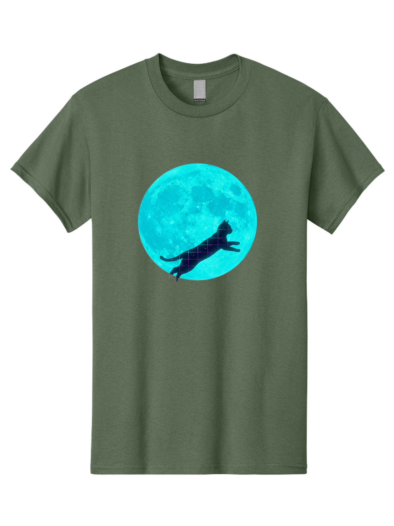 Cat-Silhouette-On-Moon Men'S Graphic Tee, 100% Cotton, Comfortable Casual Summer Wear, Machine Washable, Vintage Camera, Old Camera, Antique Camera, Black Camera, Classic Photography, Photography Equipment, Nostalgic Device, Film Camera, Bai644 7
