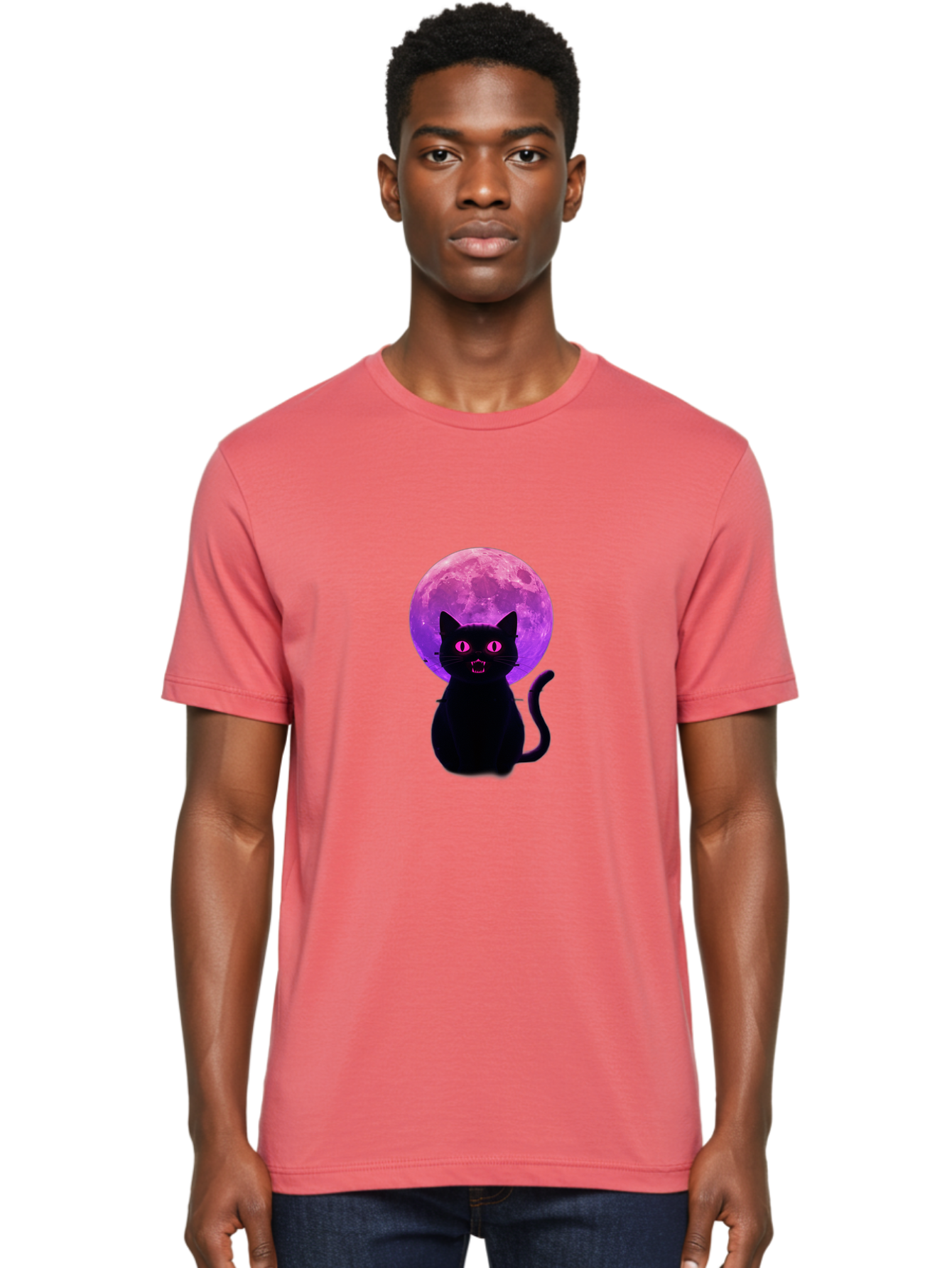Cat-Under-Purple-Moon Men'S Graphic Tee, 100% Cotton, Comfortable Casual Summer Wear, Machine Washable, Vintage Camera, Old Camera, Antique Camera, Black Camera, Classic Photography, Photography Equipment, Nostalgic Device, Film Camera, Bai647 17