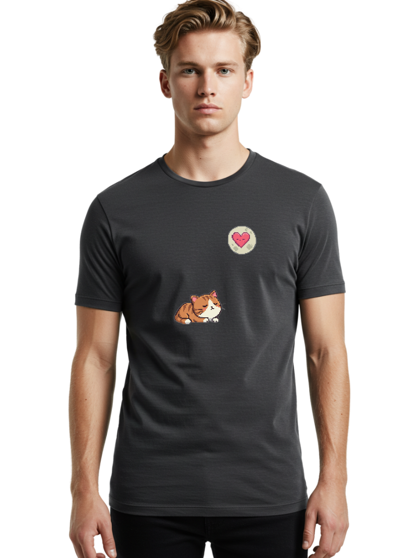 Cat-With-Heart Men'S Graphic Tee, 100% Cotton, Comfortable Casual Summer Wear, Machine Washable, Vintage Camera, Old Camera, Antique Camera, Black Camera, Classic Photography, Photography Equipment, Nostalgic Device, Film Camera, Camera Art Bai648 16
