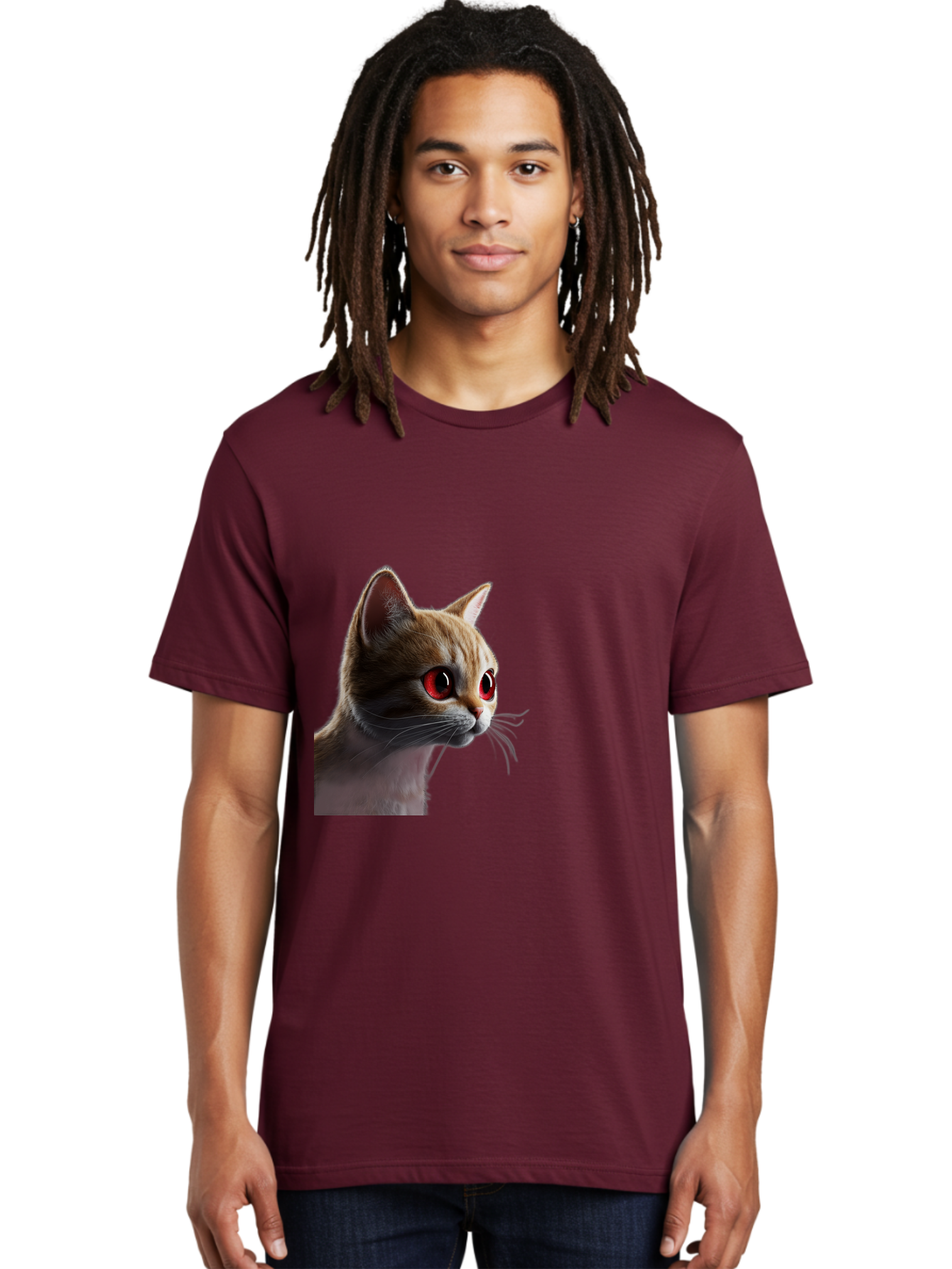 Cat-With-Red-Eyes Men'S Graphic Tee, 100% Cotton, Comfortable Casual Summer Wear, Machine Washable, Vintage Camera, Old Camera, Antique Camera, Black Camera, Classic Photography, Photography Equipment, Nostalgic Device, Film Camera, Camera Art Bai649 25