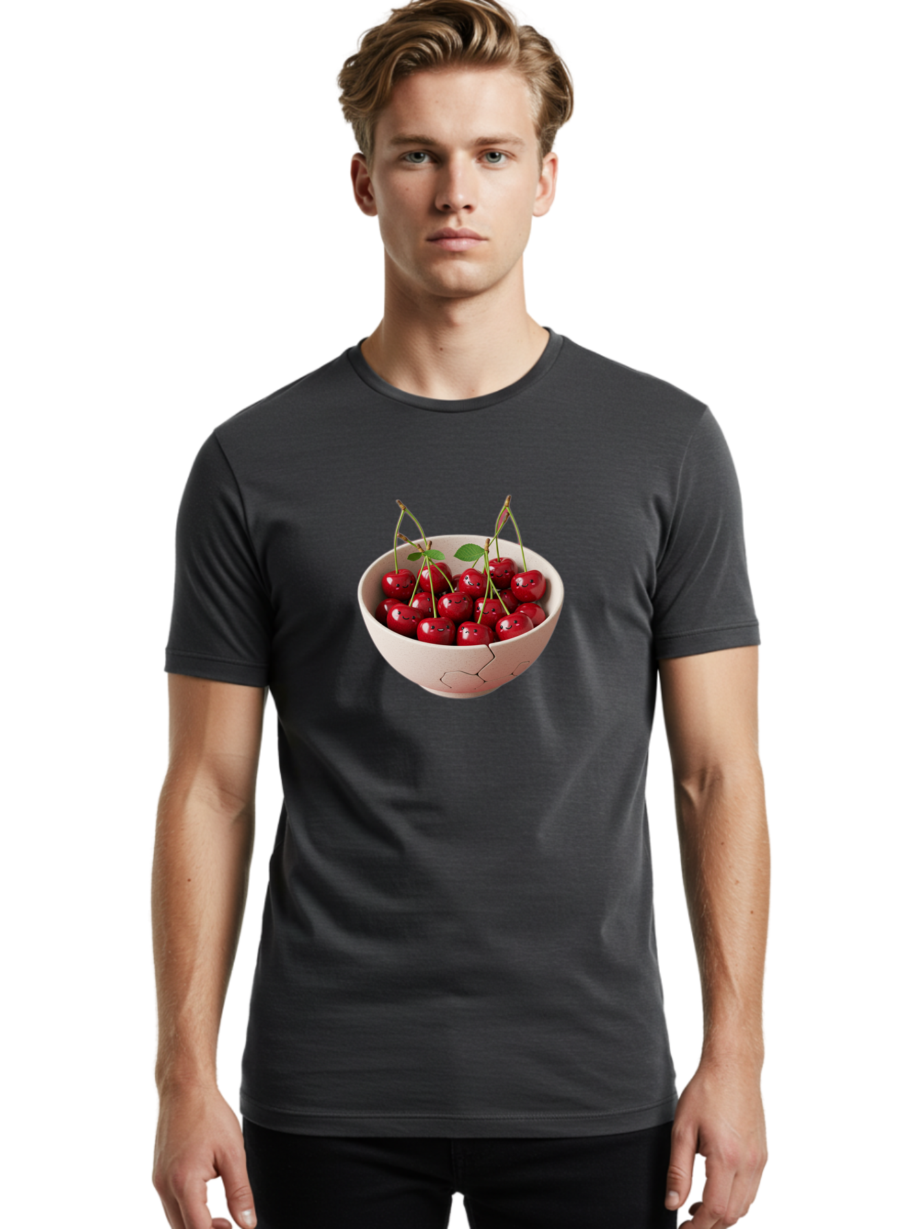 Cherries-With-Funny-Faces Men'S Graphic Tee, 100% Cotton, Comfortable Casual Summer Wear, Machine Washable, Vintage Camera, Old Camera, Antique Camera, Black Camera, Classic Photography, Photography Equipment, Nostalgic Device, Film Camera, Bai715 27
