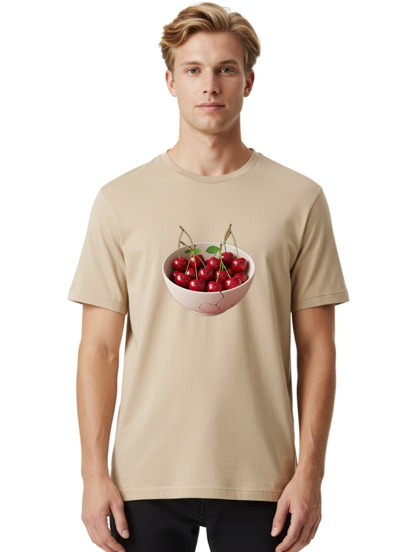 Cherries-With-Funny-Faces Men'S Graphic Tee, 100% Cotton, Comfortable Casual Summer Wear, Machine Washable, Vintage Camera, Old Camera, Antique Camera, Black Camera, Classic Photography, Photography Equipment, Nostalgic Device, Film Camera, Bai715 24