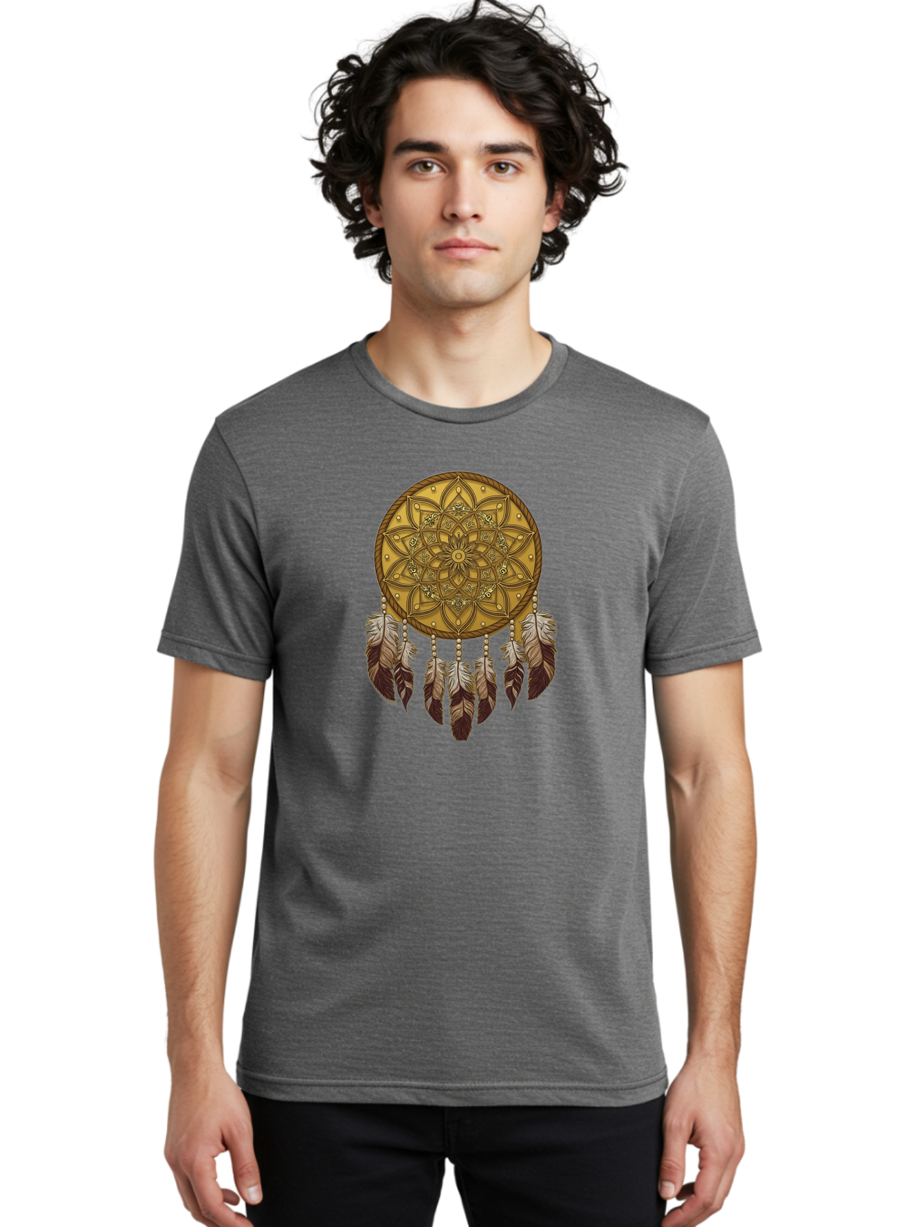Dreamcatcher-Mandala Men'S Graphic Tee, 100% Cotton, Comfortable Casual Summer Wear, Machine Washable, Vintage Camera, Old Camera, Antique Camera, Black Camera, Classic Photography, Photography Equipment, Nostalgic Device, Film Camera, Bai775 21