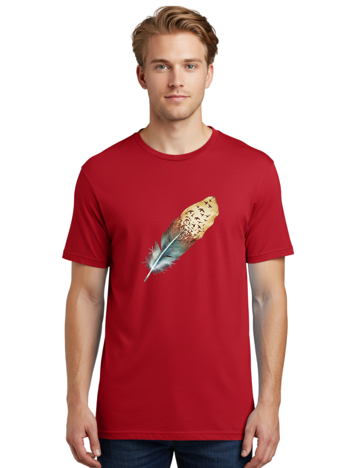 Flock-Of-Birds-Feather Men'S Graphic Tee, 100% Cotton, Comfortable Casual Summer Wear, Machine Washable, Vintage Camera, Old Camera, Antique Camera, Black Camera, Classic Photography, Photography Equipment, Nostalgic Device, Film Camera, Bai892 24