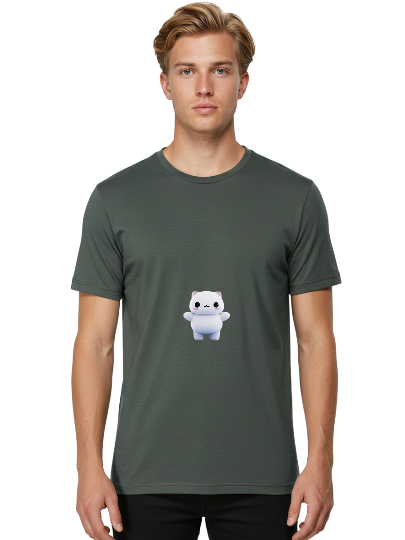 Kawaii-Cat Men'S Graphic Tee, 100% Cotton, Comfortable Casual Summer Wear, Machine Washable, Vintage Camera, Old Camera, Antique Camera, Black Camera, Classic Photography, Photography Equipment, Nostalgic Device, Film Camera, Camera Art Baj081 29