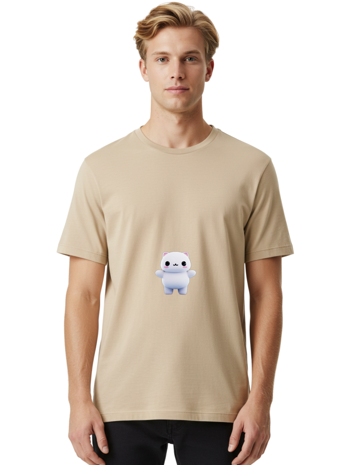 Kawaii-Cat Men'S Graphic Tee, 100% Cotton, Comfortable Casual Summer Wear, Machine Washable, Vintage Camera, Old Camera, Antique Camera, Black Camera, Classic Photography, Photography Equipment, Nostalgic Device, Film Camera, Camera Art Baj081 25
