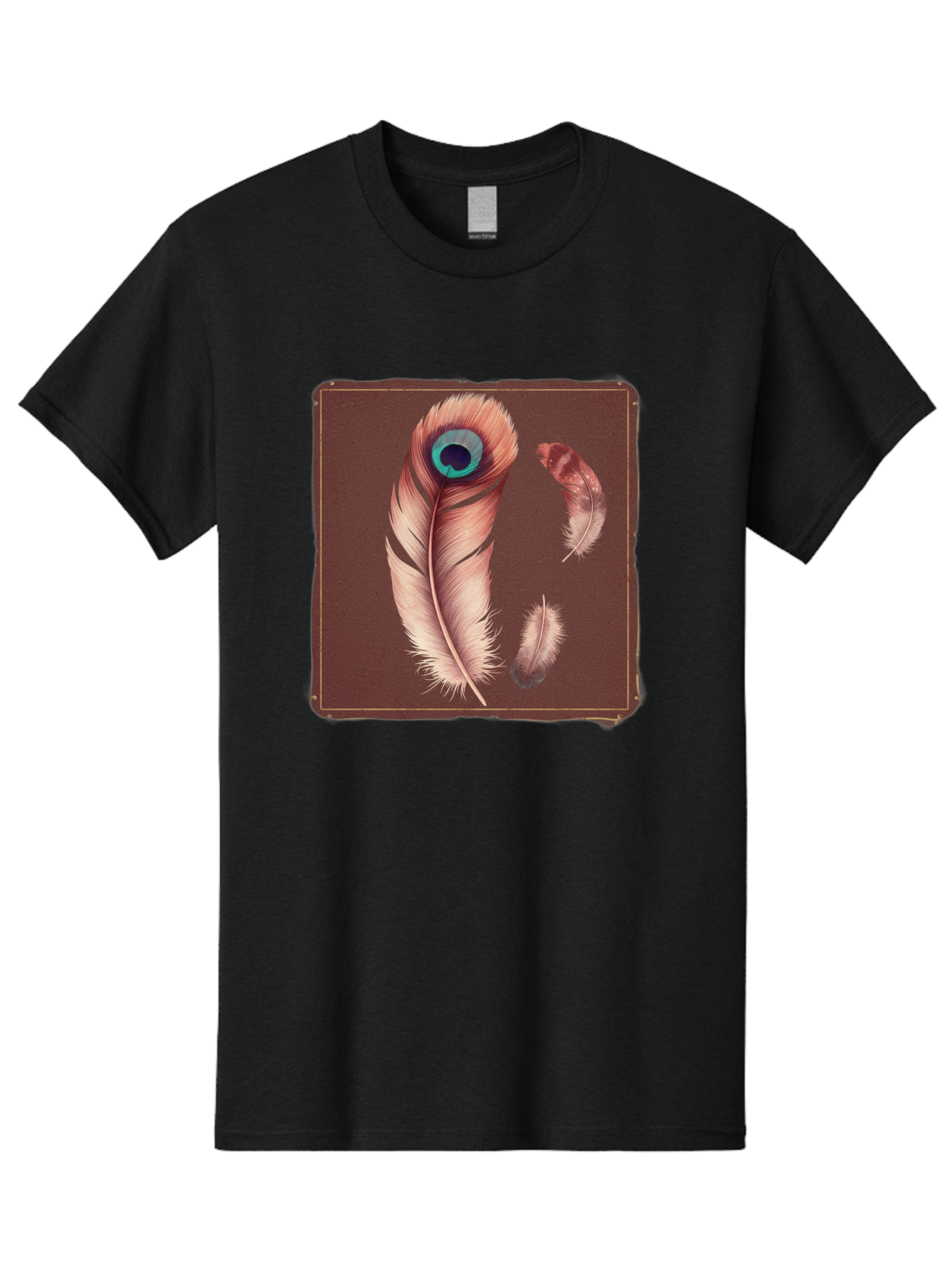 Peacock-Feathers-5 Men'S Graphic Tee, 100% Cotton, Comfortable Casual Summer Wear, Machine Washable, Vintage Camera, Old Camera, Antique Camera, Black Camera, Classic Photography, Photography Equipment, Nostalgic Device, Film Camera, Baj155 8