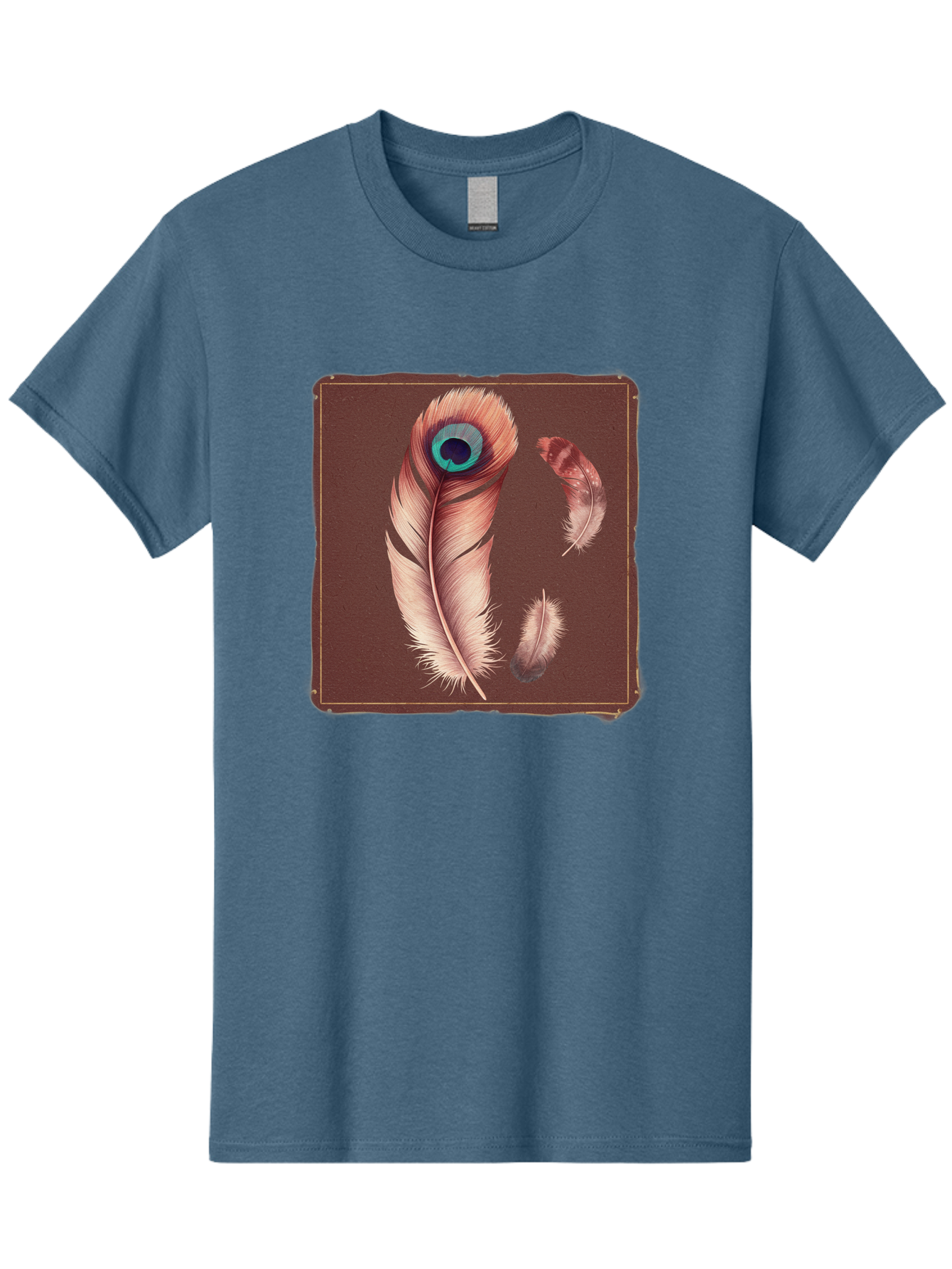 Peacock-Feathers-5 Men'S Graphic Tee, 100% Cotton, Comfortable Casual Summer Wear, Machine Washable, Vintage Camera, Old Camera, Antique Camera, Black Camera, Classic Photography, Photography Equipment, Nostalgic Device, Film Camera, Baj155 3