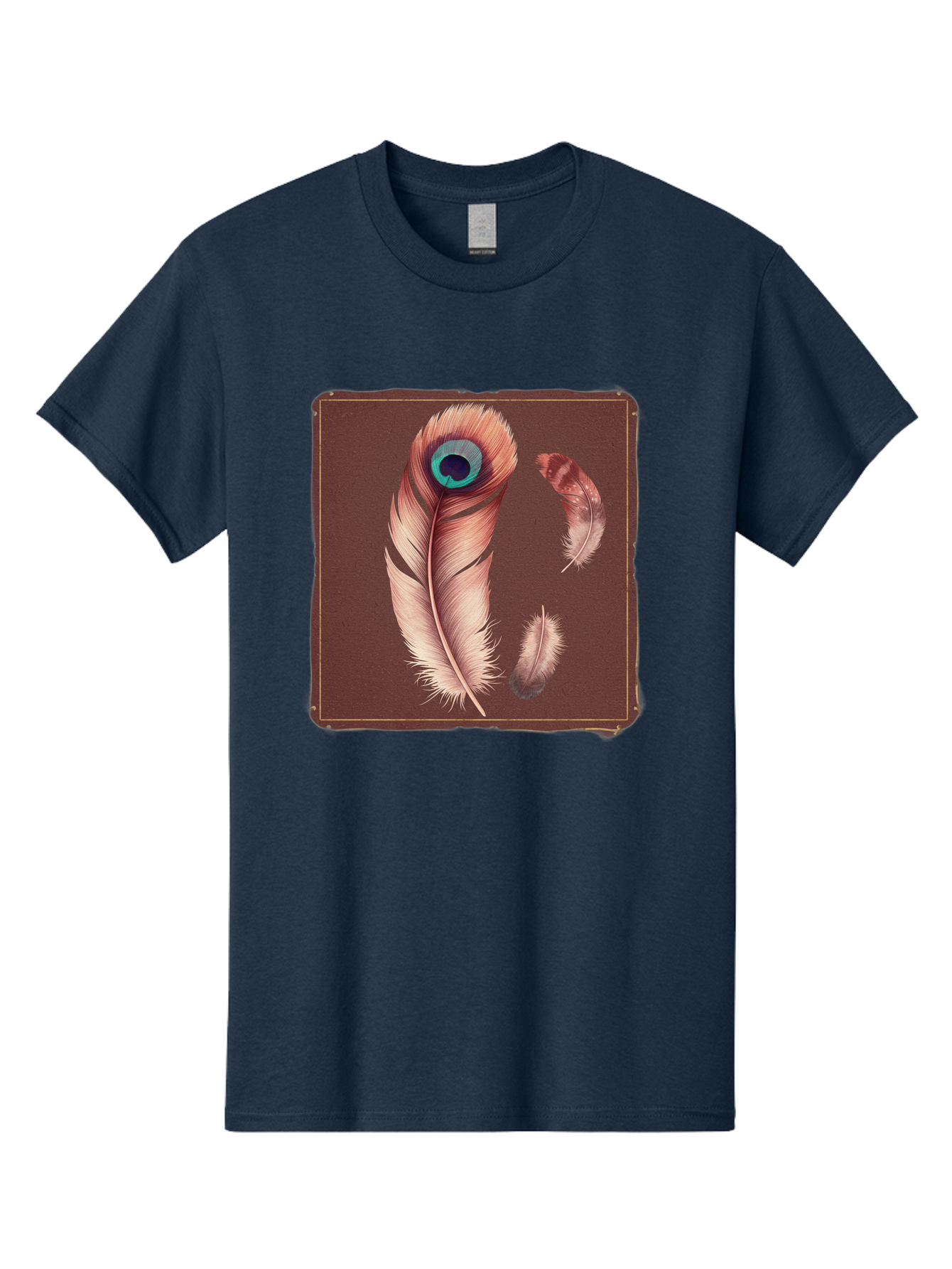 Peacock-Feathers-5 Men'S Graphic Tee, 100% Cotton, Comfortable Casual Summer Wear, Machine Washable, Vintage Camera, Old Camera, Antique Camera, Black Camera, Classic Photography, Photography Equipment, Nostalgic Device, Film Camera, Baj155 2