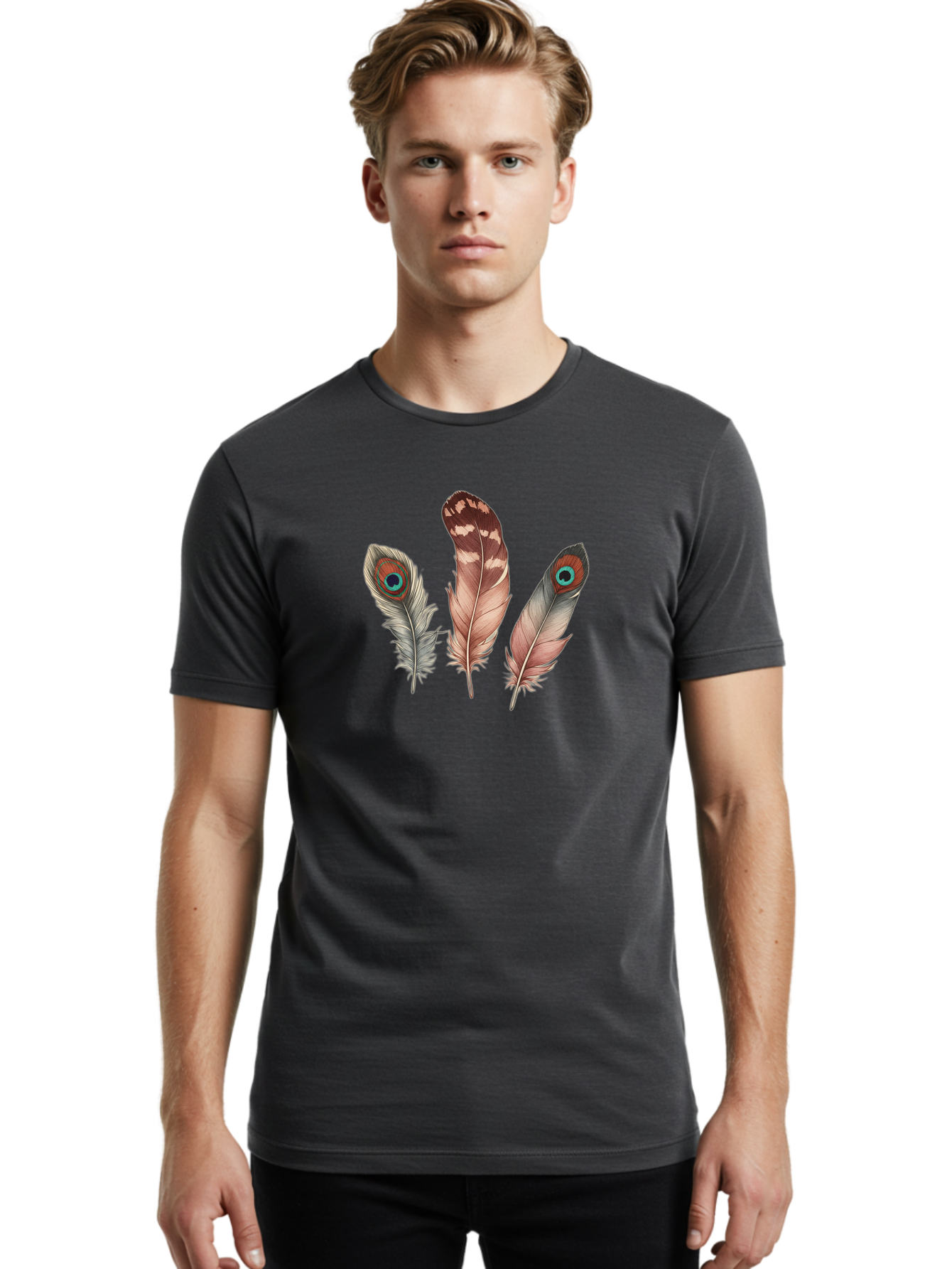 Peacock-Feathers Men'S Graphic Tee, 100% Cotton, Comfortable Casual Summer Wear, Machine Washable, Vintage Camera, Old Camera, Antique Camera, Black Camera, Classic Photography, Photography Equipment, Nostalgic Device, Film Camera, Camera Art Baj156 19