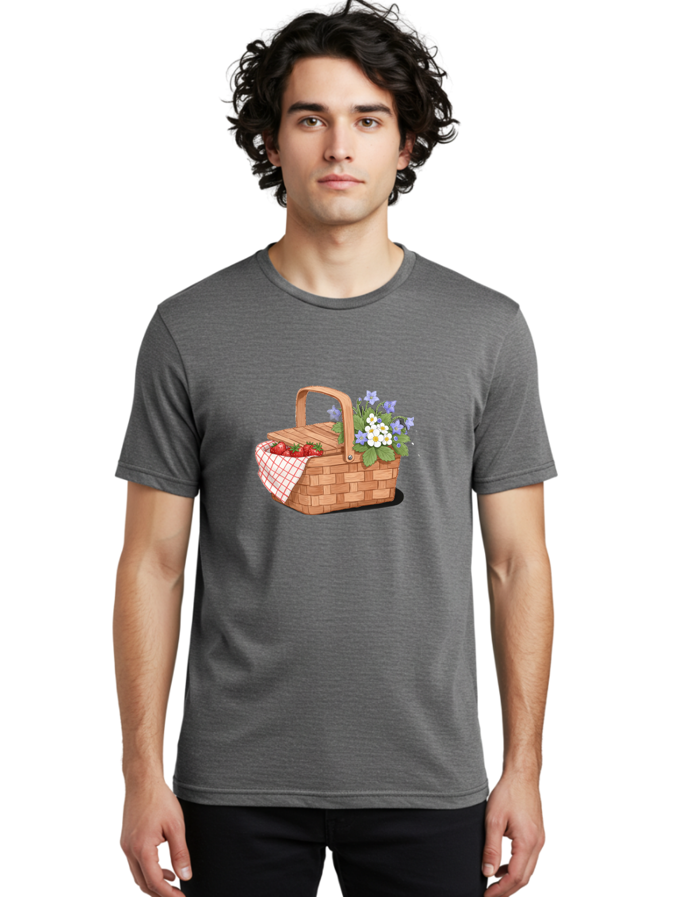 Picnic-Basket-1 Men'S Graphic Tee, 100% Cotton, Comfortable Casual Summer Wear, Machine Washable, Vintage Camera, Old Camera, Antique Camera, Black Camera, Classic Photography, Photography Equipment, Nostalgic Device, Film Camera, Camera Art Baj160 16