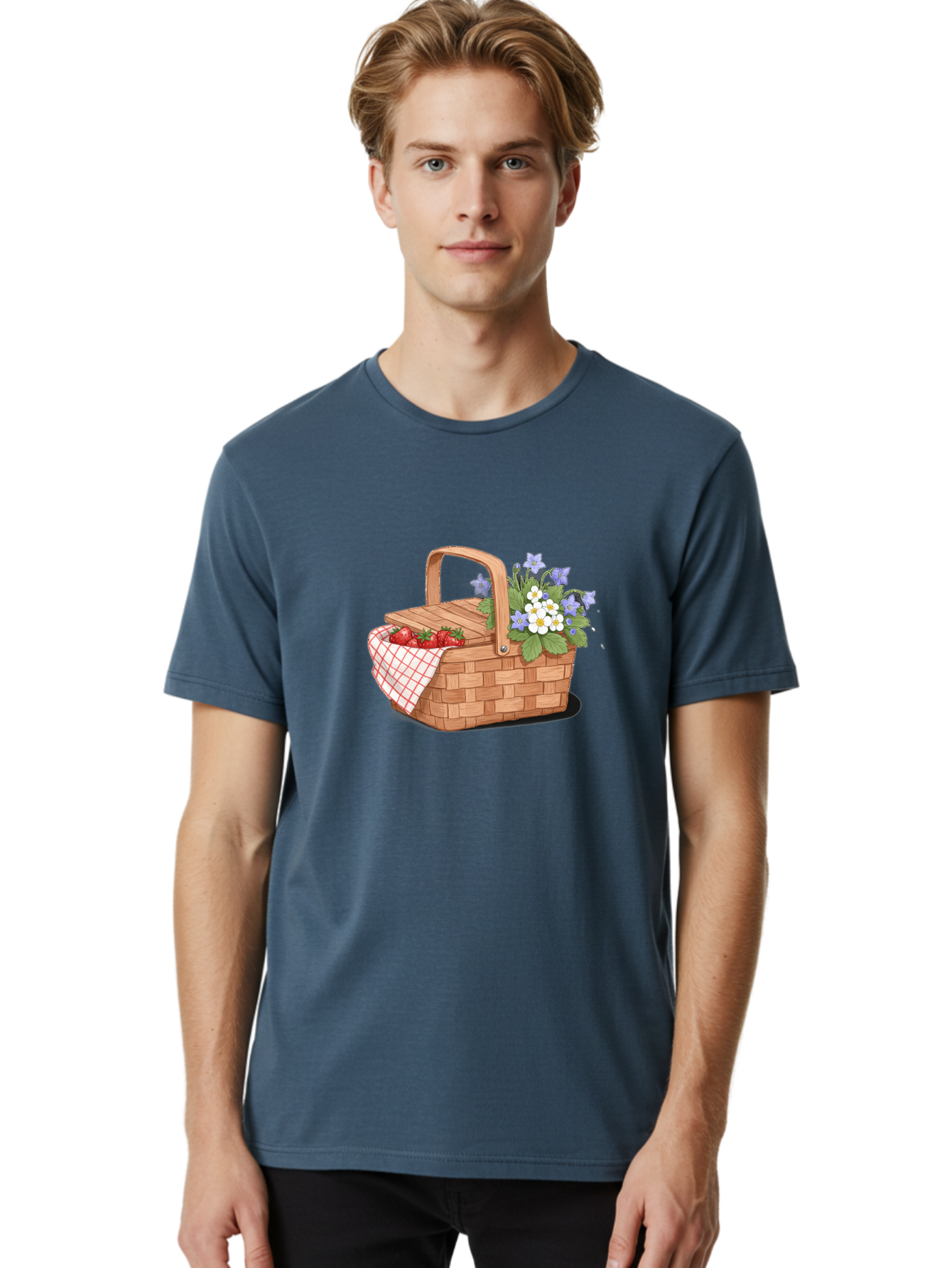 Picnic-Basket-1 Men'S Graphic Tee, 100% Cotton, Comfortable Casual Summer Wear, Machine Washable, Vintage Camera, Old Camera, Antique Camera, Black Camera, Classic Photography, Photography Equipment, Nostalgic Device, Film Camera, Camera Art Baj160 29