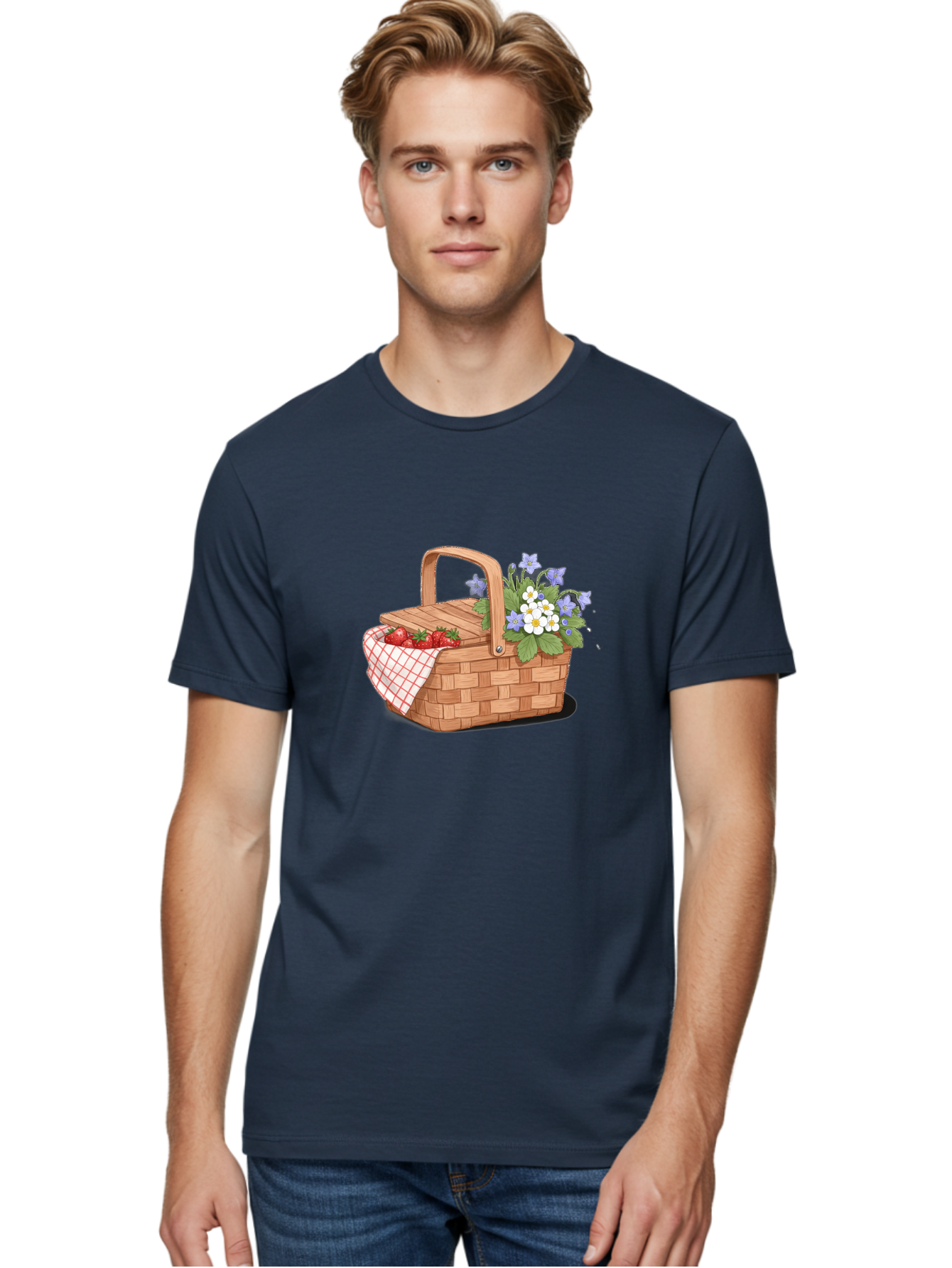 Picnic-Basket-1 Men'S Graphic Tee, 100% Cotton, Comfortable Casual Summer Wear, Machine Washable, Vintage Camera, Old Camera, Antique Camera, Black Camera, Classic Photography, Photography Equipment, Nostalgic Device, Film Camera, Camera Art Baj160 19