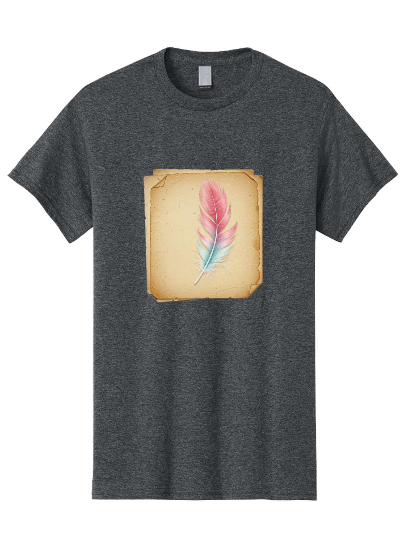 Pink-And-Blue-Feather Men'S Graphic Tee, 100% Cotton, Comfortable Casual Summer Wear, Machine Washable, Vintage Camera, Old Camera, Antique Camera, Black Camera, Classic Photography, Photography Equipment, Nostalgic Device, Film Camera, Baj163 8