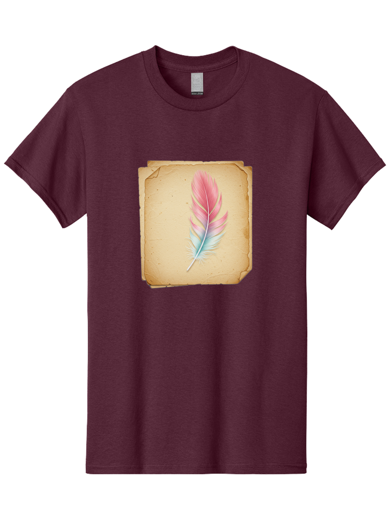 Pink-And-Blue-Feather Men'S Graphic Tee, 100% Cotton, Comfortable Casual Summer Wear, Machine Washable, Vintage Camera, Old Camera, Antique Camera, Black Camera, Classic Photography, Photography Equipment, Nostalgic Device, Film Camera, Baj163 12