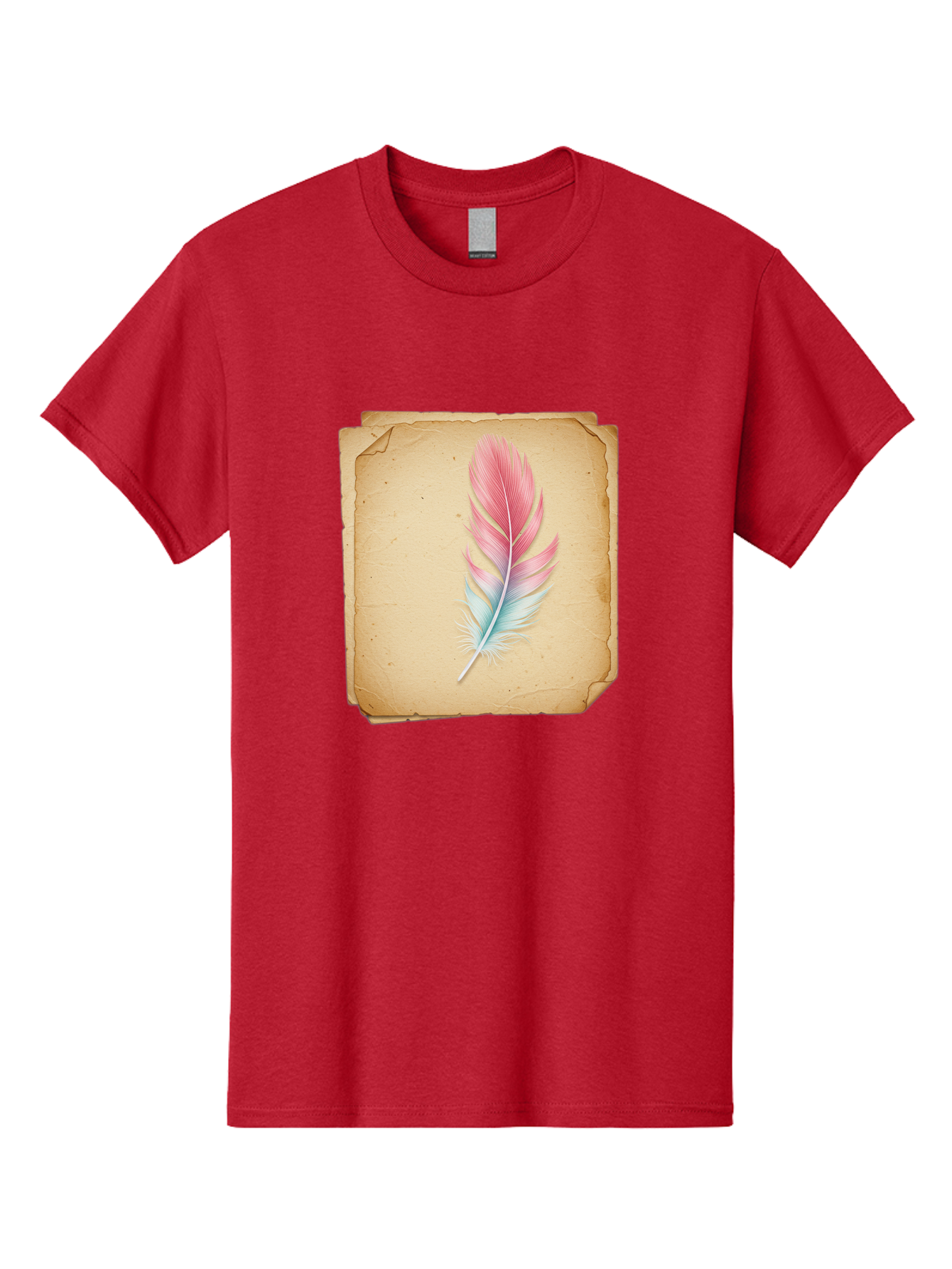Pink-And-Blue-Feather Men'S Graphic Tee, 100% Cotton, Comfortable Casual Summer Wear, Machine Washable, Vintage Camera, Old Camera, Antique Camera, Black Camera, Classic Photography, Photography Equipment, Nostalgic Device, Film Camera, Baj163 9