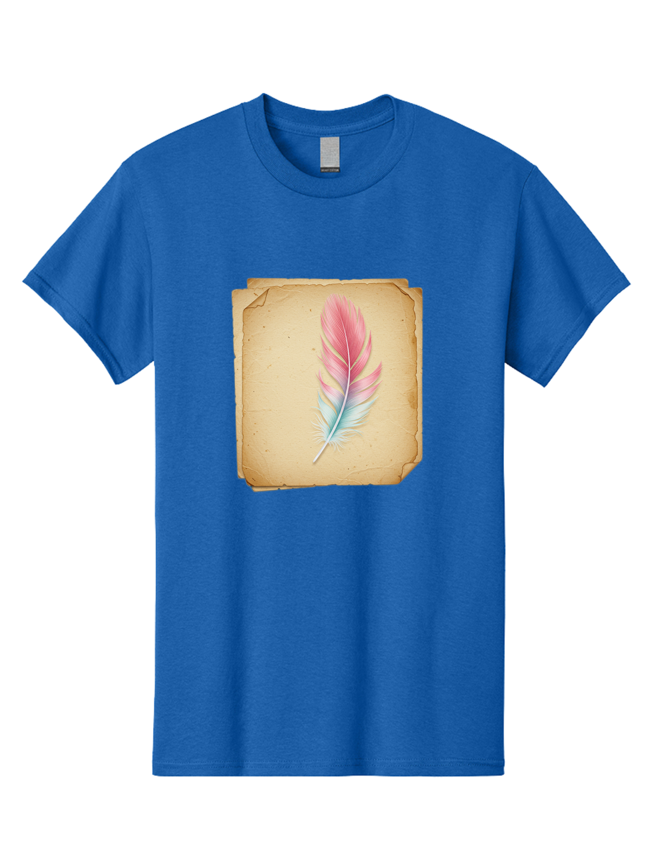 Pink-And-Blue-Feather Men'S Graphic Tee, 100% Cotton, Comfortable Casual Summer Wear, Machine Washable, Vintage Camera, Old Camera, Antique Camera, Black Camera, Classic Photography, Photography Equipment, Nostalgic Device, Film Camera, Baj163 10