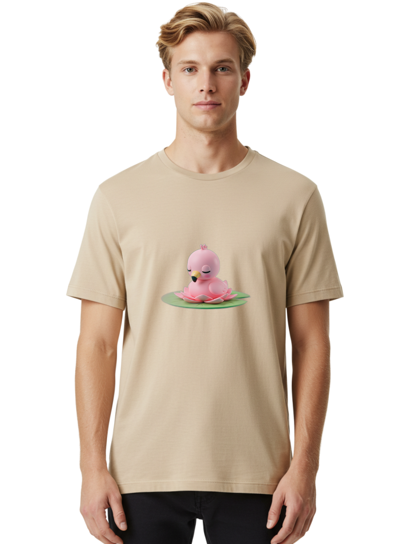 Pink-Bird-On-Lotus-1 Men'S Graphic Tee, 100% Cotton, Comfortable Casual Summer Wear, Machine Washable, Vintage Camera, Old Camera, Antique Camera, Black Camera, Classic Photography, Photography Equipment, Nostalgic Device, Film Camera, Baj164 19