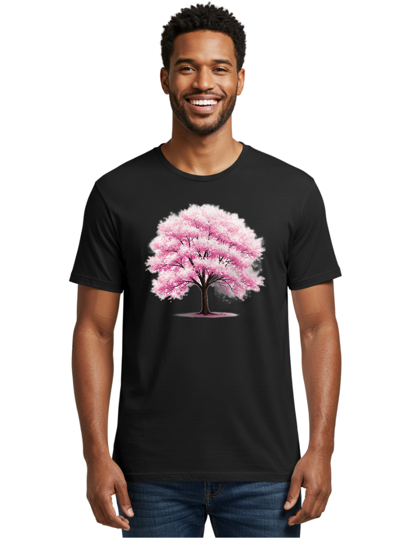 Pink-Cherry-Blossom-Tree-1 Men'S Graphic Tee, 100% Cotton, Comfortable Casual Summer Wear, Machine Washable, Vintage Camera, Old Camera, Antique Camera, Black Camera, Classic Photography, Photography Equipment, Nostalgic Device, Film Camera, Baj166 17