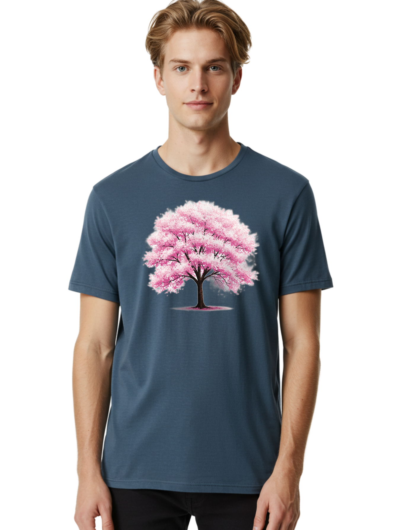 Pink-Cherry-Blossom-Tree-1 Men'S Graphic Tee, 100% Cotton, Comfortable Casual Summer Wear, Machine Washable, Vintage Camera, Old Camera, Antique Camera, Black Camera, Classic Photography, Photography Equipment, Nostalgic Device, Film Camera, Baj166 26