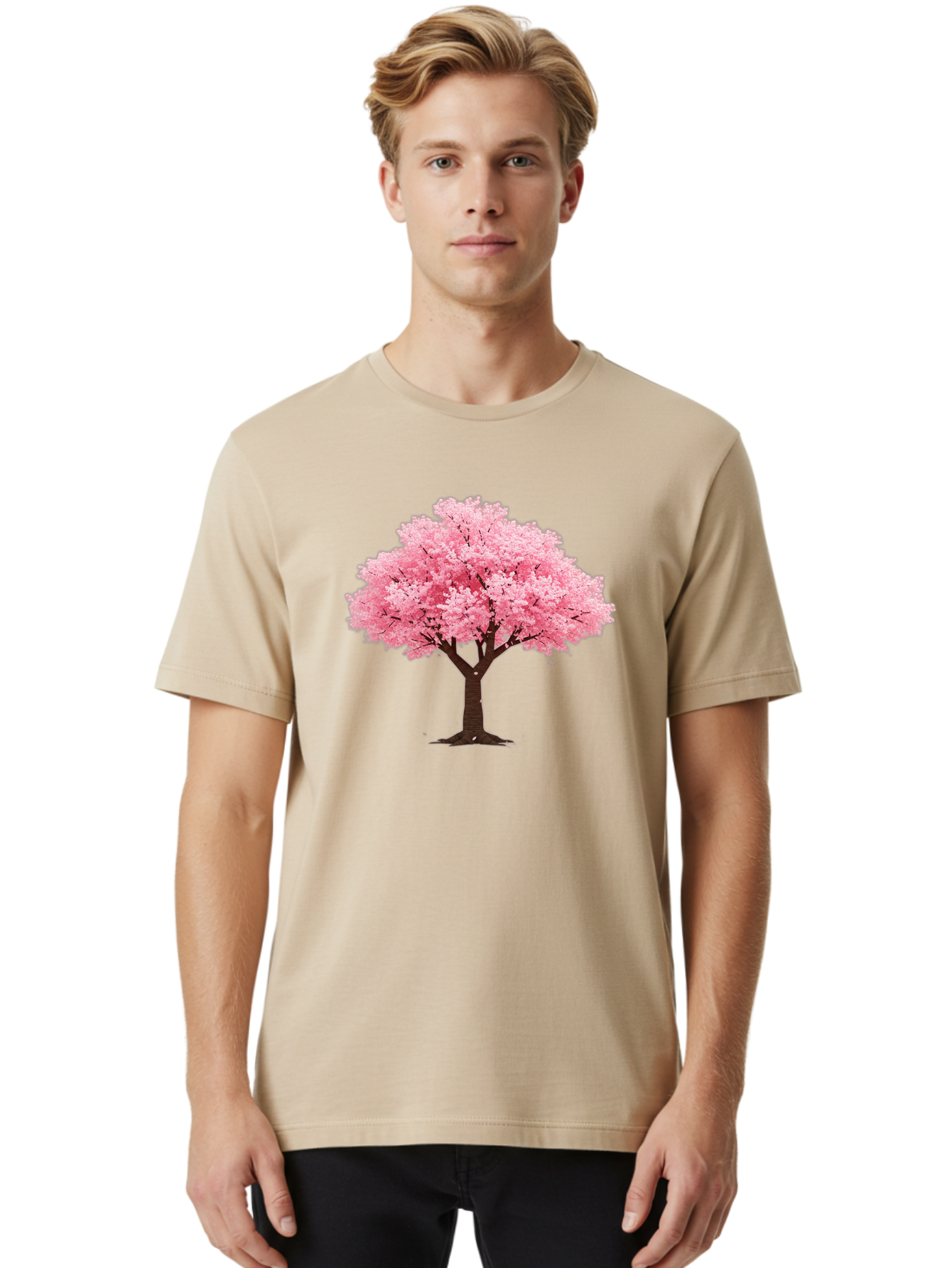Pink-Cherry-Blossom-Tree Men'S Graphic Tee, 100% Cotton, Comfortable Casual Summer Wear, Machine Washable, Vintage Camera, Old Camera, Antique Camera, Black Camera, Classic Photography, Photography Equipment, Nostalgic Device, Film Camera, Baj168 22