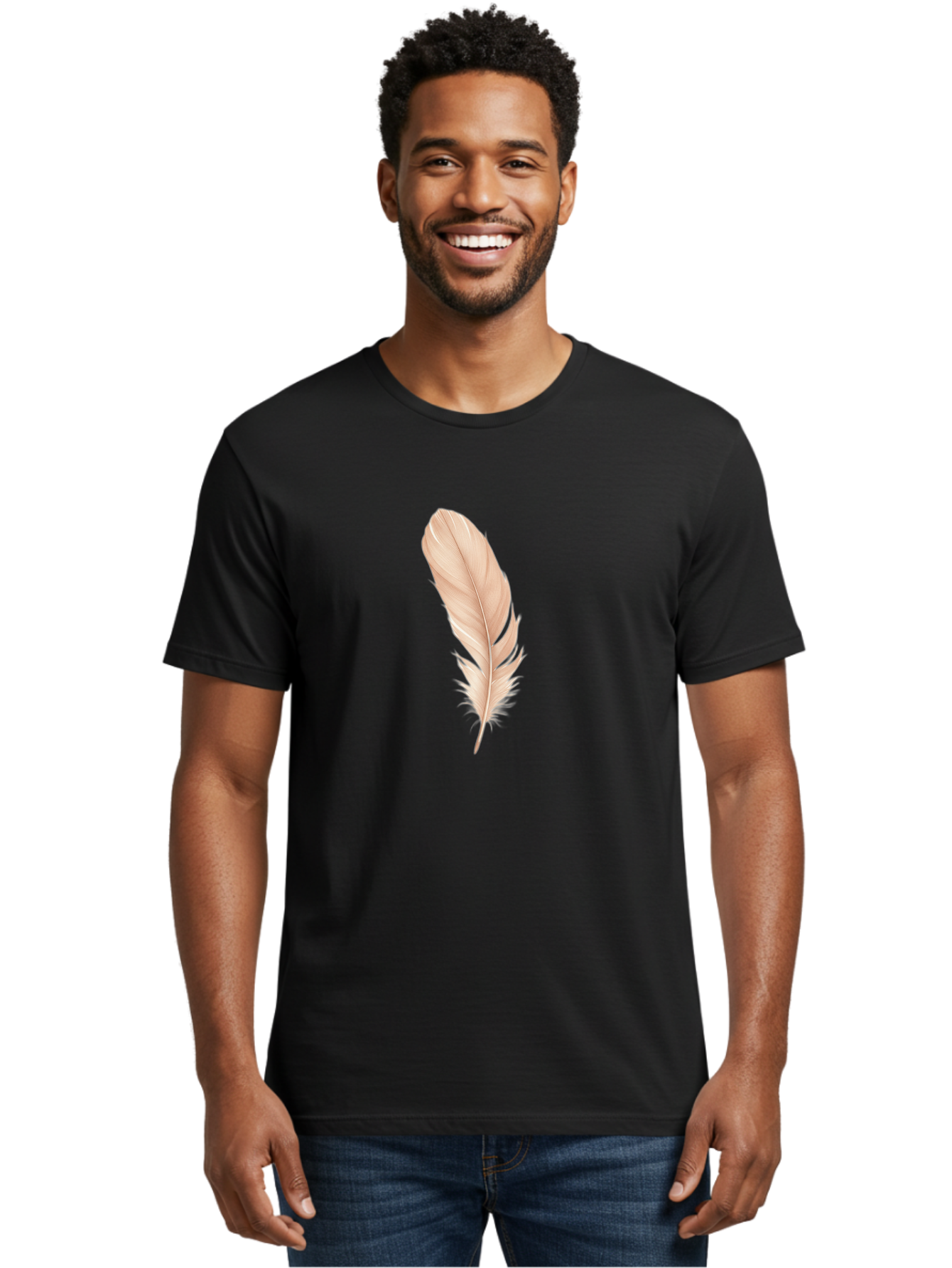 Pink-Feather-1 Men'S Graphic Tee, 100% Cotton, Comfortable Casual Summer Wear, Machine Washable, Vintage Camera, Old Camera, Antique Camera, Black Camera, Classic Photography, Photography Equipment, Nostalgic Device, Film Camera, Camera Art Baj171 24
