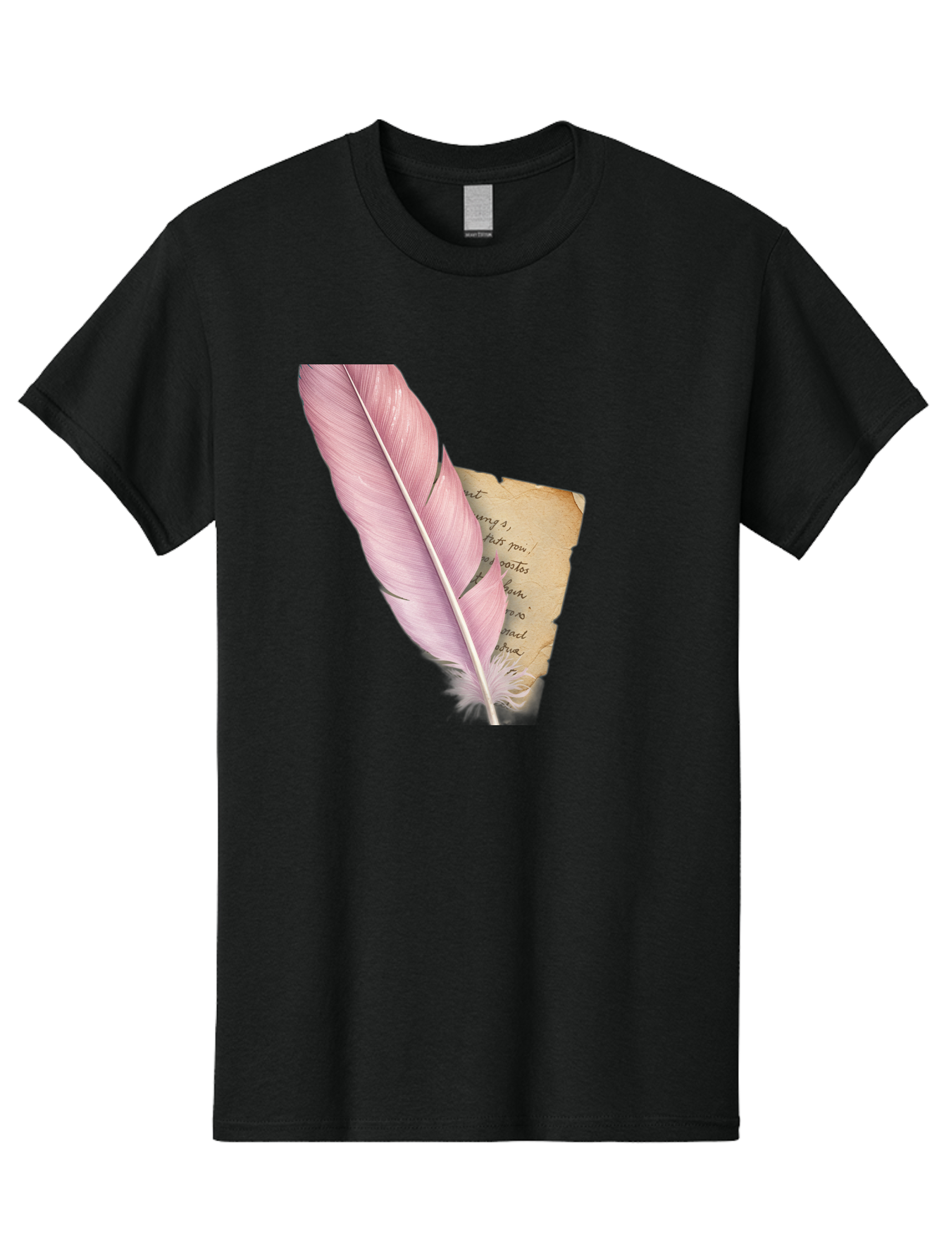 Pink-Feather-Quill-Pen Men'S Graphic Tee, 100% Cotton, Comfortable Casual Summer Wear, Machine Washable, Vintage Camera, Old Camera, Antique Camera, Black Camera, Classic Photography, Photography Equipment, Nostalgic Device, Film Camera, Baj173 15