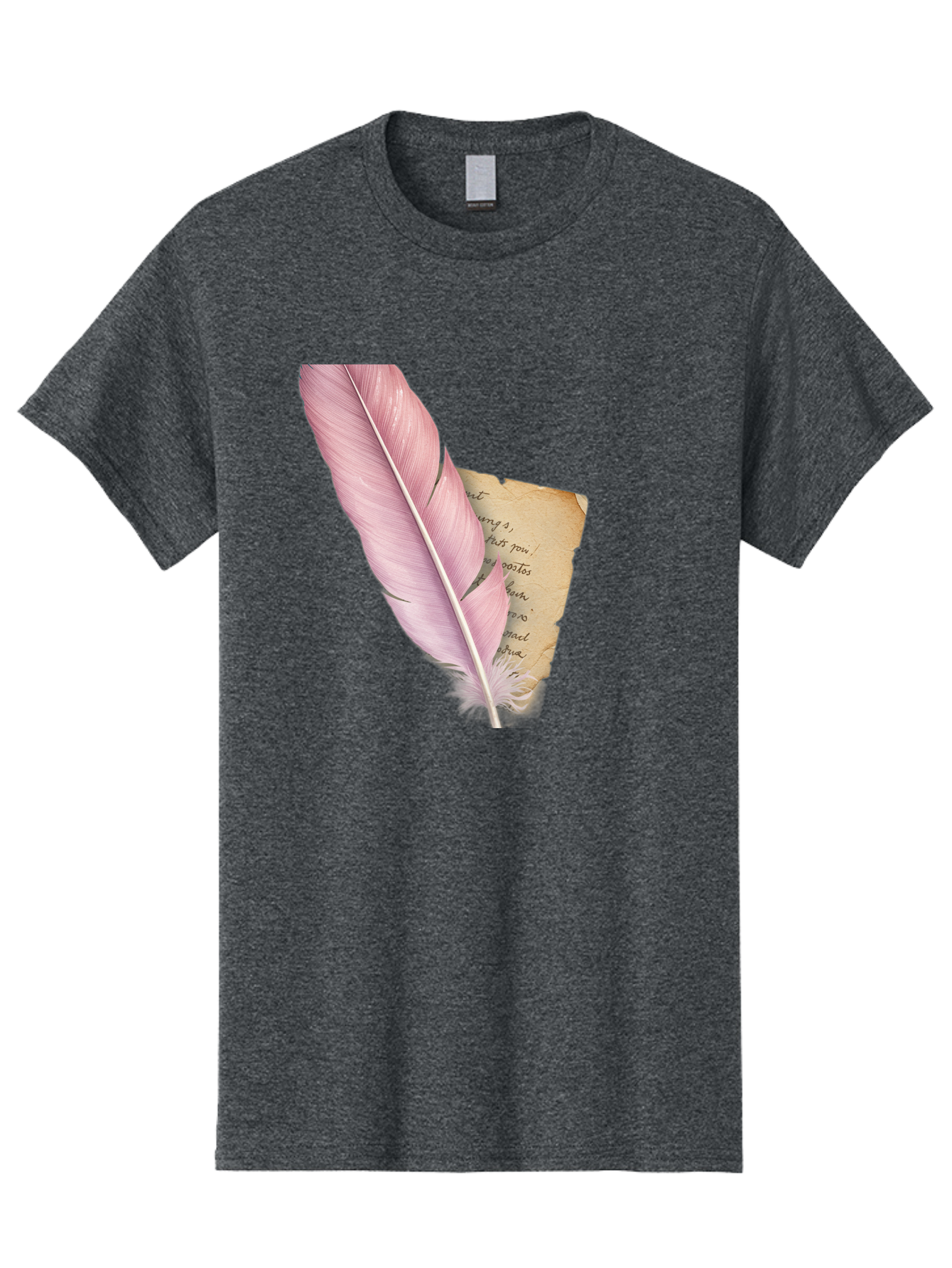Pink-Feather-Quill-Pen Men'S Graphic Tee, 100% Cotton, Comfortable Casual Summer Wear, Machine Washable, Vintage Camera, Old Camera, Antique Camera, Black Camera, Classic Photography, Photography Equipment, Nostalgic Device, Film Camera, Baj173 10