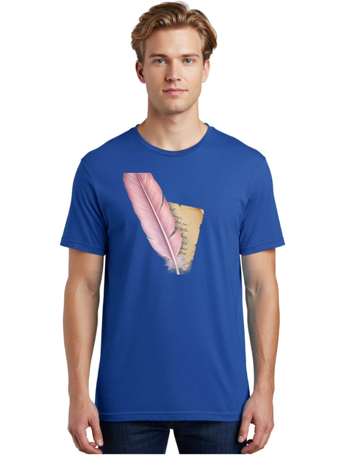 Pink-Feather-Quill-Pen Men'S Graphic Tee, 100% Cotton, Comfortable Casual Summer Wear, Machine Washable, Vintage Camera, Old Camera, Antique Camera, Black Camera, Classic Photography, Photography Equipment, Nostalgic Device, Film Camera, Baj173 19