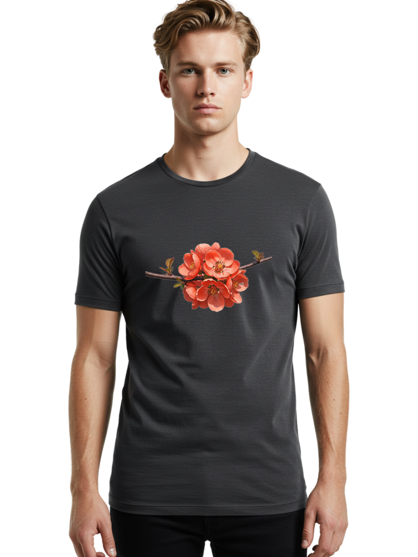 Pink-Flowers-1 Men'S Graphic Tee, 100% Cotton, Comfortable Casual Summer Wear, Machine Washable, Vintage Camera, Old Camera, Antique Camera, Black Camera, Classic Photography, Photography Equipment, Nostalgic Device, Film Camera, Camera Art Baj190 18