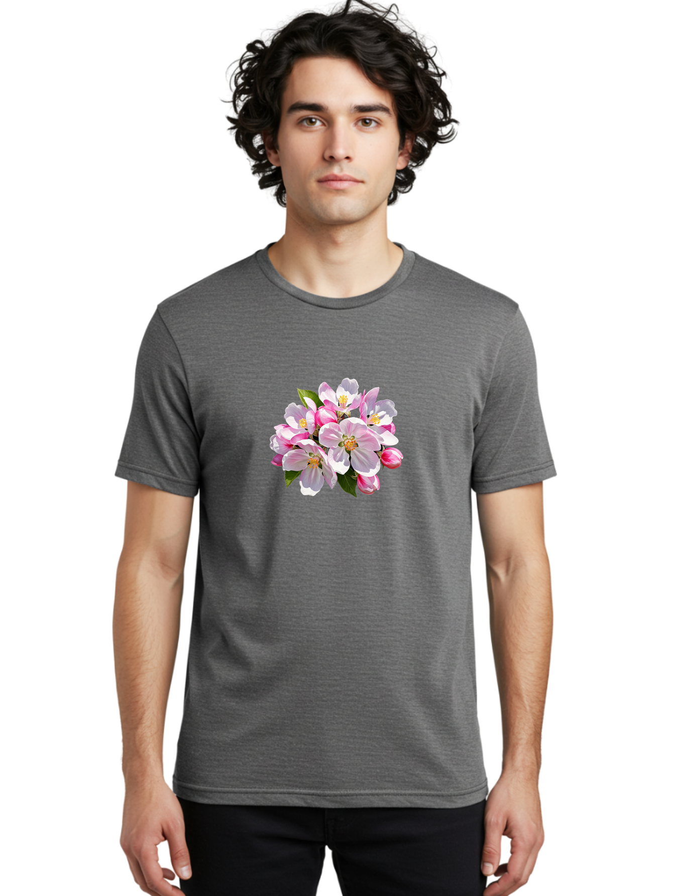 Pink-Flowers-3 Men'S Graphic Tee, 100% Cotton, Comfortable Casual Summer Wear, Machine Washable, Vintage Camera, Old Camera, Antique Camera, Black Camera, Classic Photography, Photography Equipment, Nostalgic Device, Film Camera, Camera Art Baj192 19