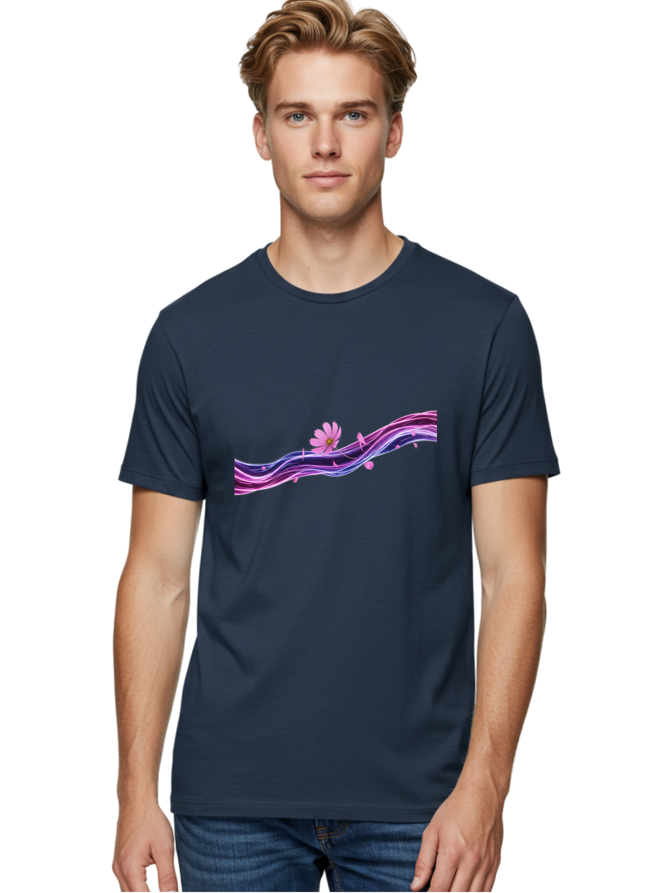 Pink-Fluid-Flower Men'S Graphic Tee, 100% Cotton, Comfortable Casual Summer Wear, Machine Washable, Vintage Camera, Old Camera, Antique Camera, Black Camera, Classic Photography, Photography Equipment, Nostalgic Device, Film Camera, Camera Art Baj194 27