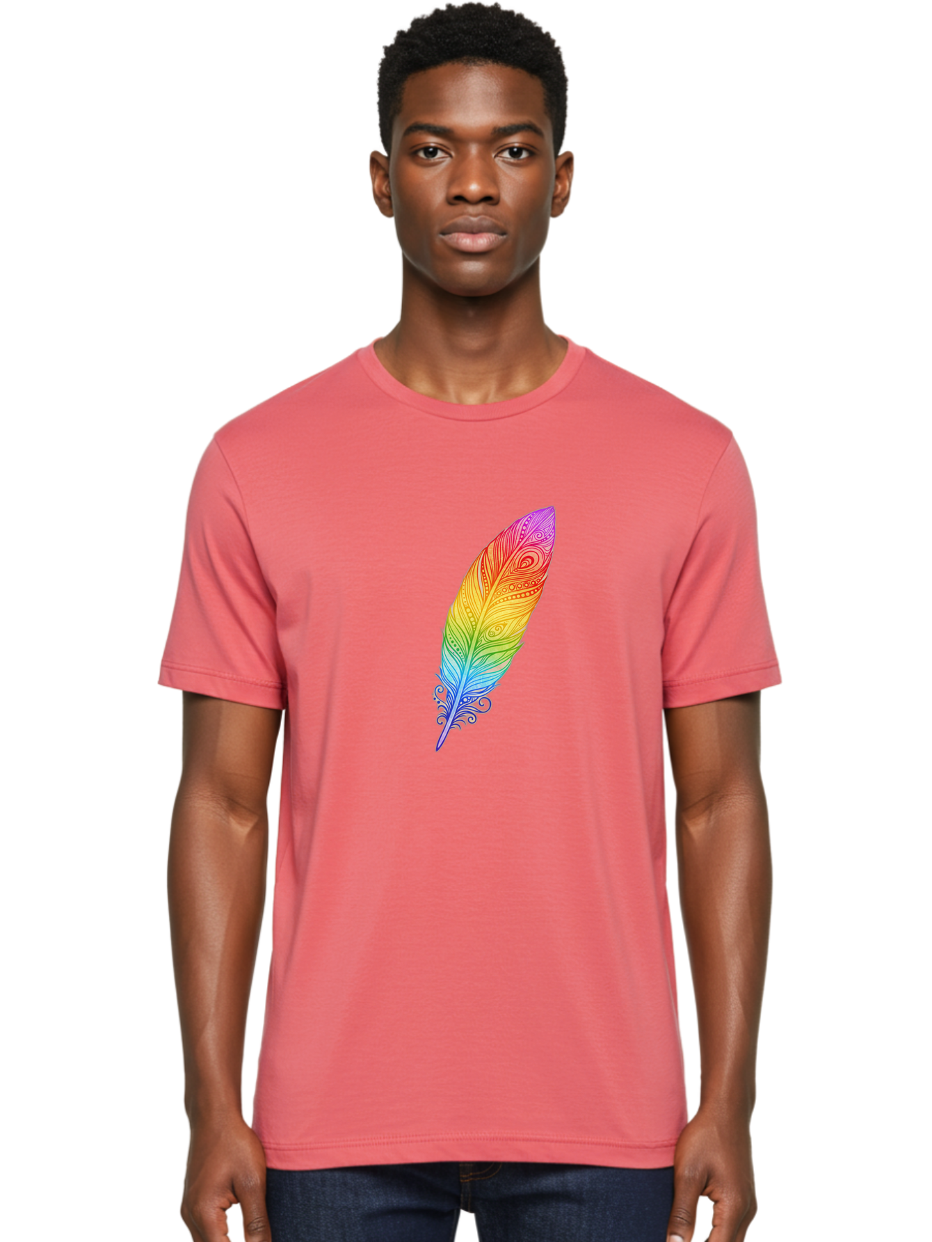 Rainbow-Feather-1 Men'S Graphic Tee, 100% Cotton, Comfortable Casual Summer Wear, Machine Washable, Vintage Camera, Old Camera, Antique Camera, Black Camera, Classic Photography, Photography Equipment, Nostalgic Device, Film Camera, Camera Art Baj217 29
