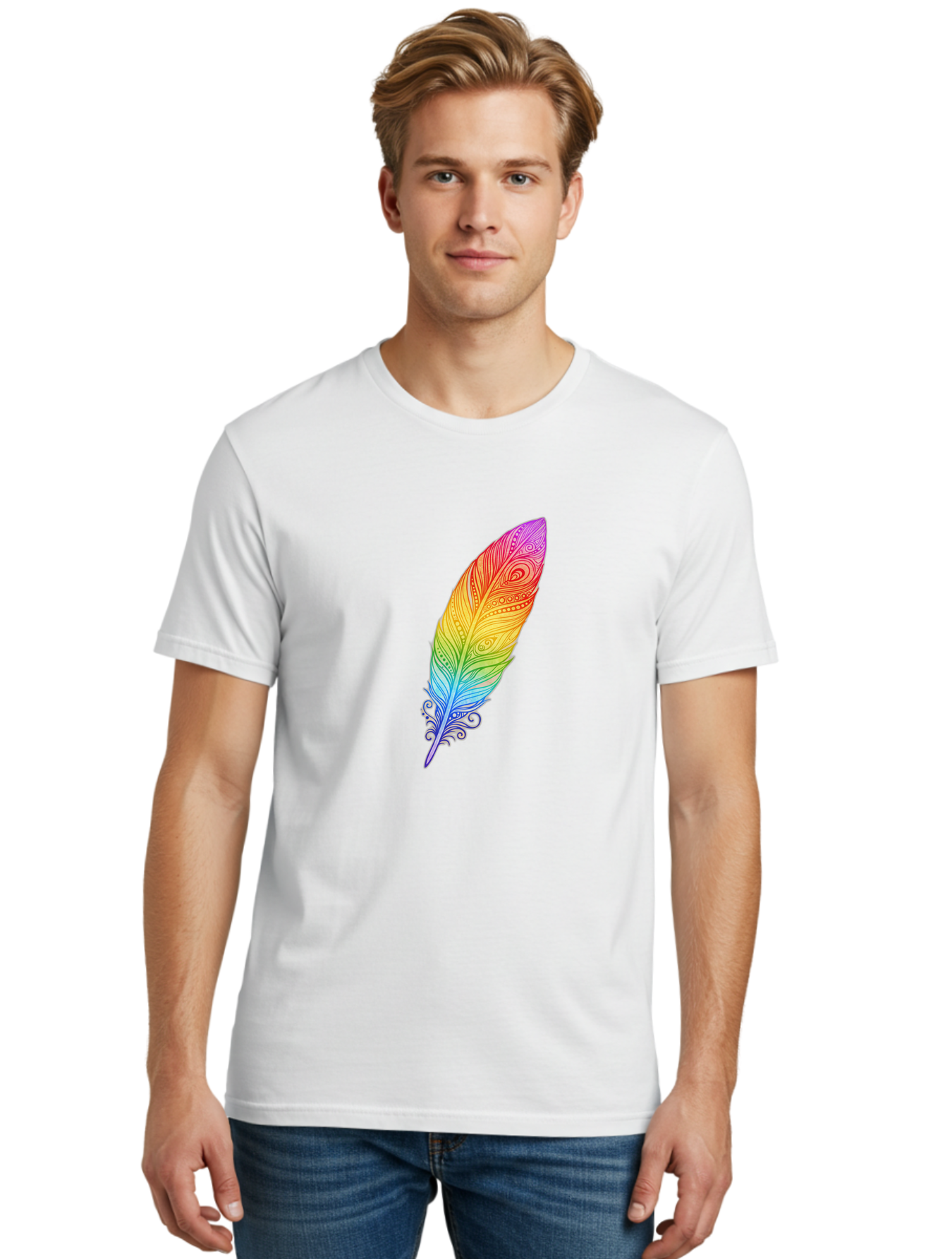 Rainbow-Feather-1 Men'S Graphic Tee, 100% Cotton, Comfortable Casual Summer Wear, Machine Washable, Vintage Camera, Old Camera, Antique Camera, Black Camera, Classic Photography, Photography Equipment, Nostalgic Device, Film Camera, Camera Art Baj217 18