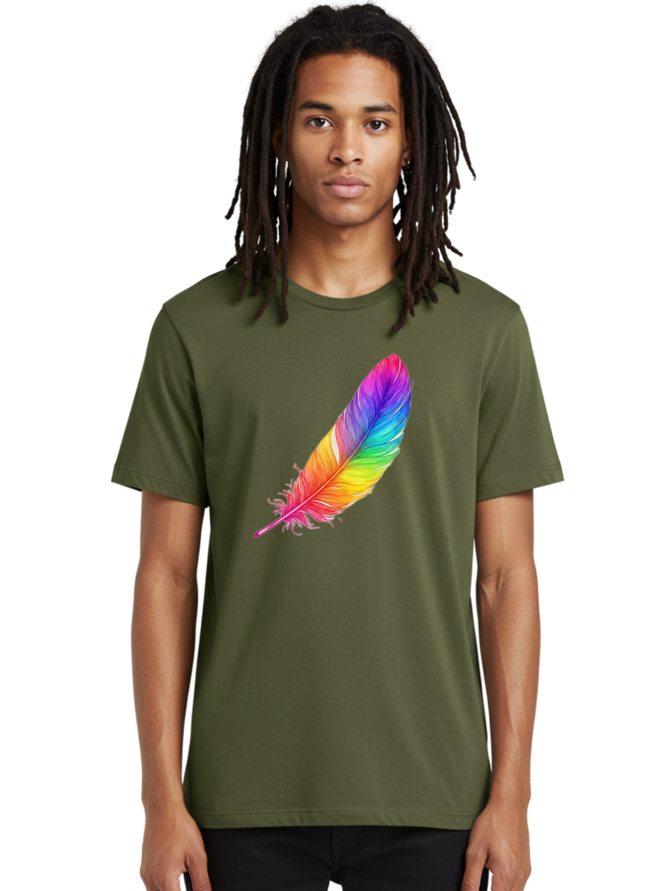 Rainbow-Feather-11 Men'S Graphic Tee, 100% Cotton, Comfortable Casual Summer Wear, Machine Washable, Vintage Camera, Old Camera, Antique Camera, Black Camera, Classic Photography, Photography Equipment, Nostalgic Device, Film Camera, Baj219 25